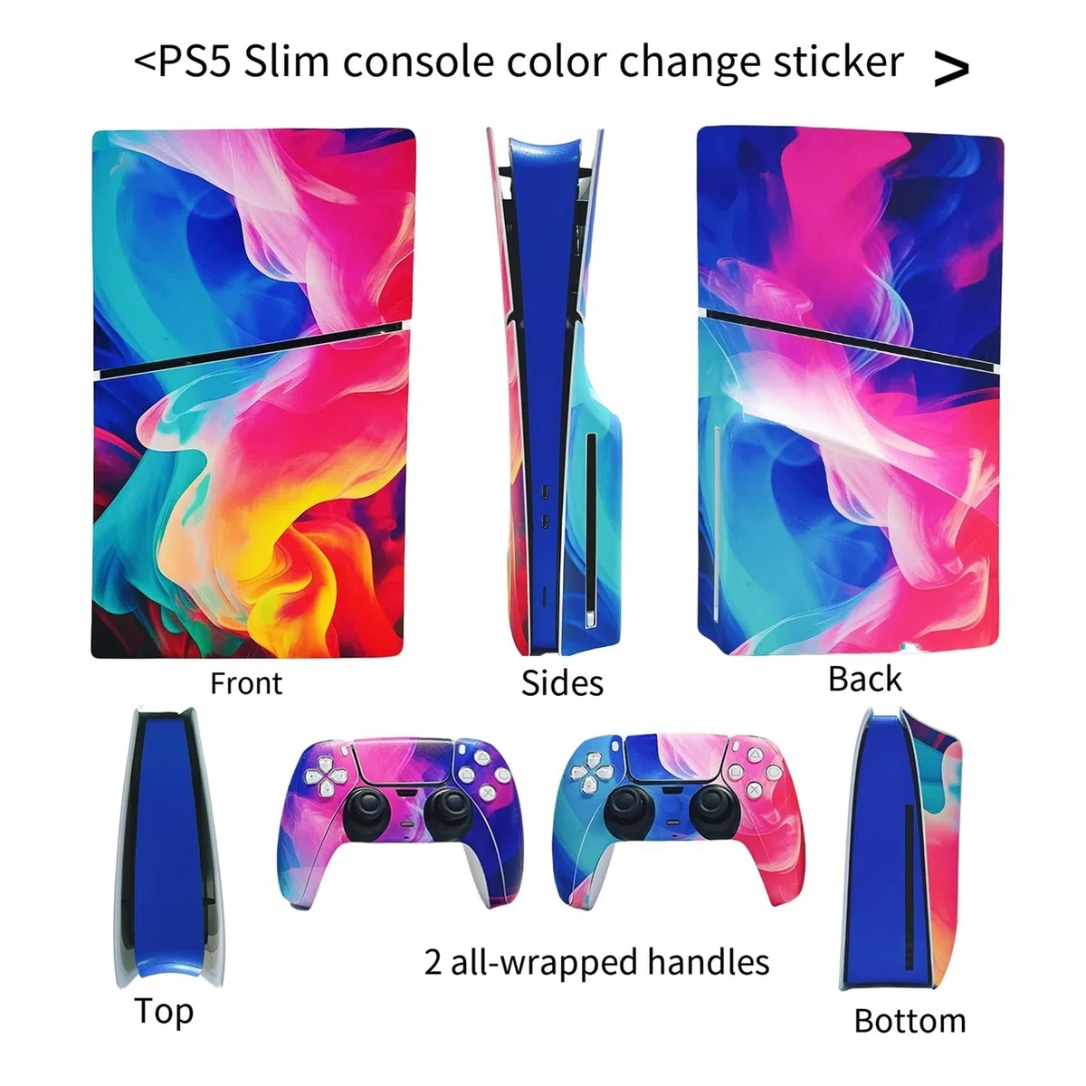 para PS5 Slim Skin Digital Edition Consola Mando Cubierta Vinilo Skins Wraps Resistente Los Arañazos Compatible con para PS5 Digital Edition Slim 13973 Sin Burbujas Sin Espuma Antiarañazos