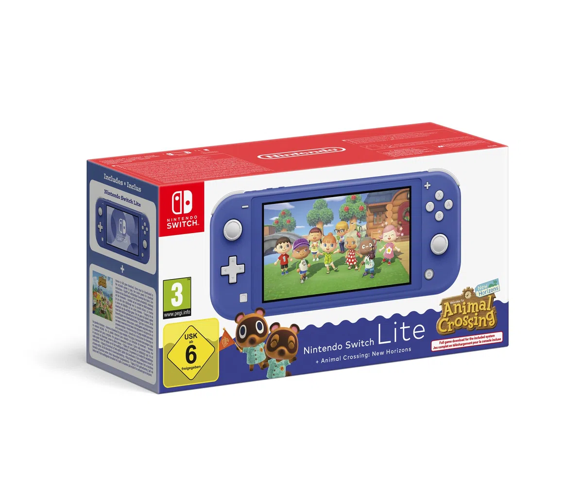 Nintendo Switch Lite Blue + Animal Crossing New Horizons