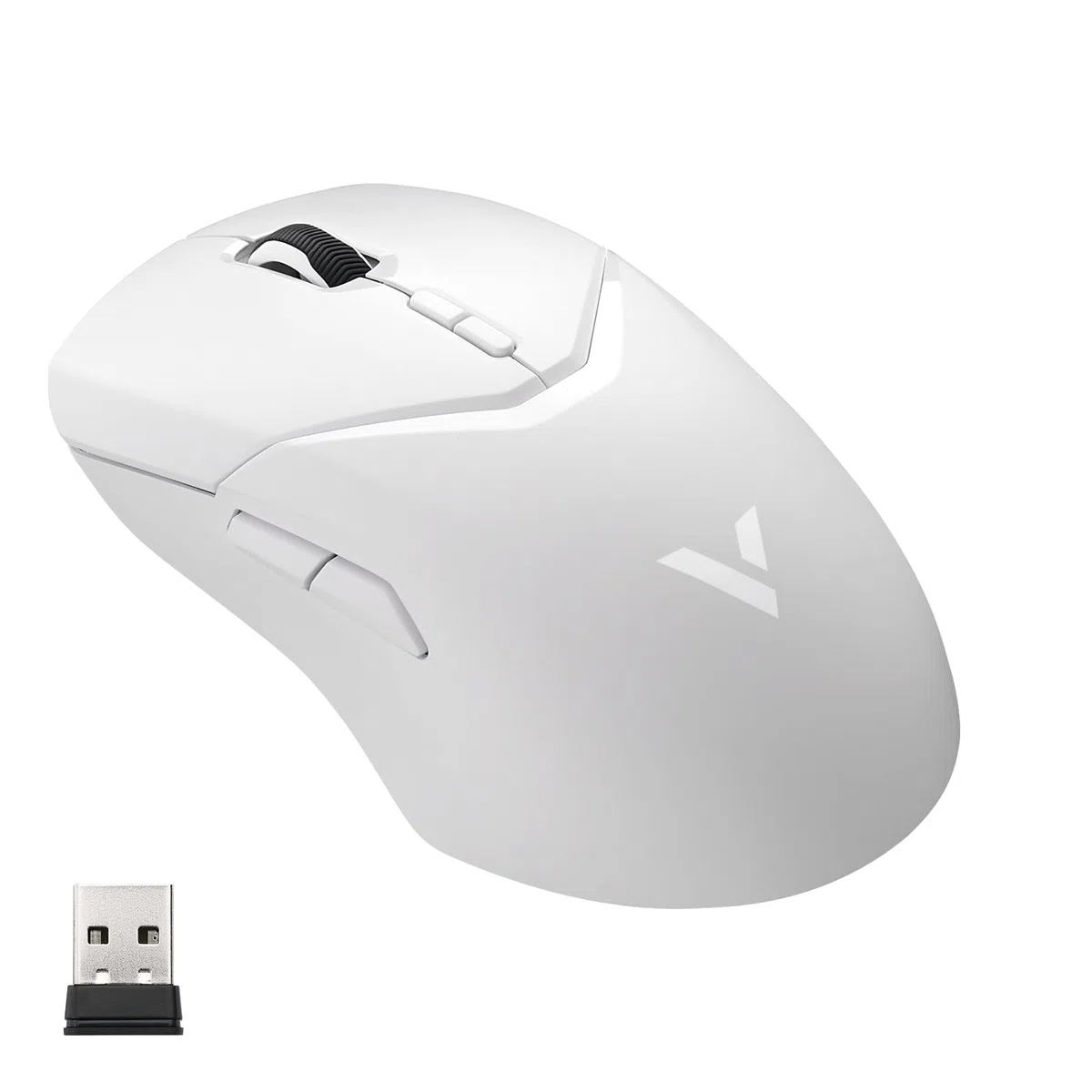 Rapoo VT9Pro Ratón Gaming Inalámbrico, Sensor Paw 3398, 26000 dpi, 1 ms Respuesta, Súper Ligero, hasta 160 Horas de Batería, 10 Botones Programables, Memoría Integrada, Blanco