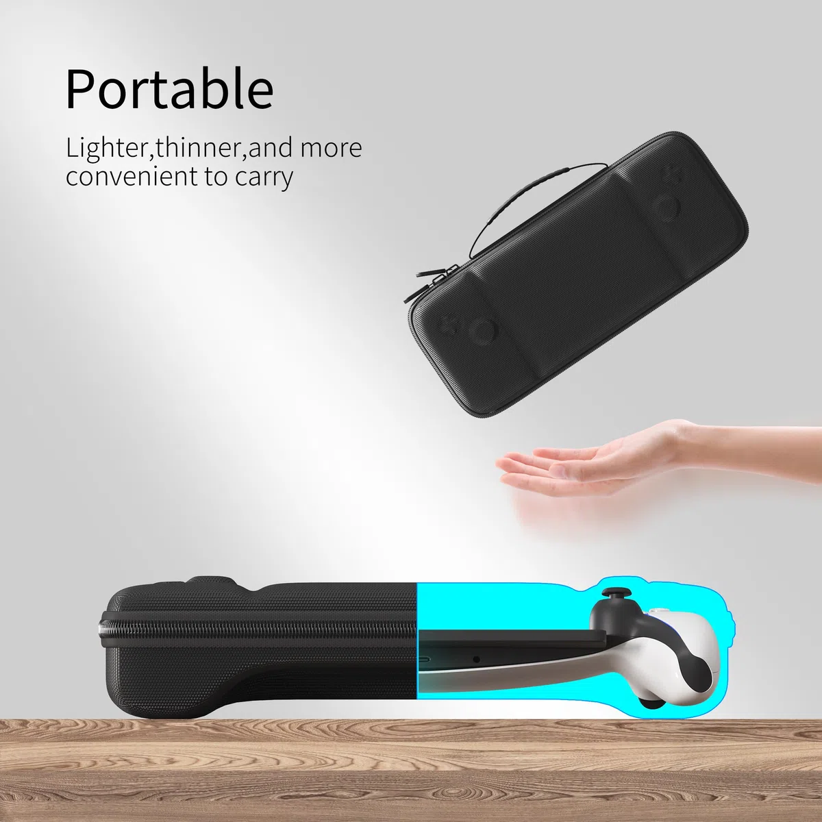 iofeiwak Funda rígida de transporte para PS Portal-PlayStation 5 Remote Player Bolsa de almacenamiento portátil delgada [Ligera][Impermeable][Protección completa]