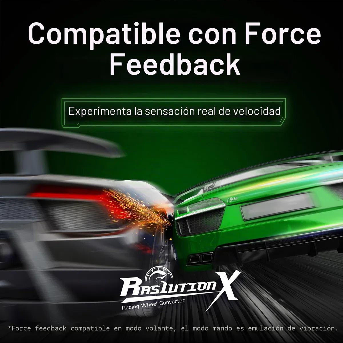 Brook Ras1ution X - Convertidor de rueda de carreras para Xbox Series X|S, Xbox One y Xbox 360 | Soporte de rueda 60+, retroalimentación de fuerza, control de aplicación y llavero exclusivo
