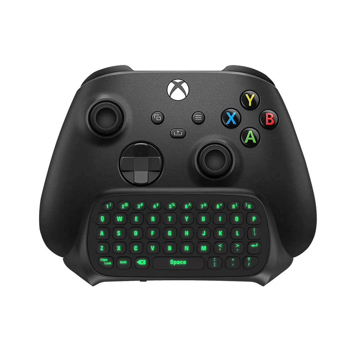 TiMOVO Mini Teclado con retroiluminación Verde para Xbox One, Xbox Series X|S, Mando de Juego del Teclado con Auriculares y Conector de Audio, para Xbox One/One S/One Elite, Receptor 2.4G Incluido -