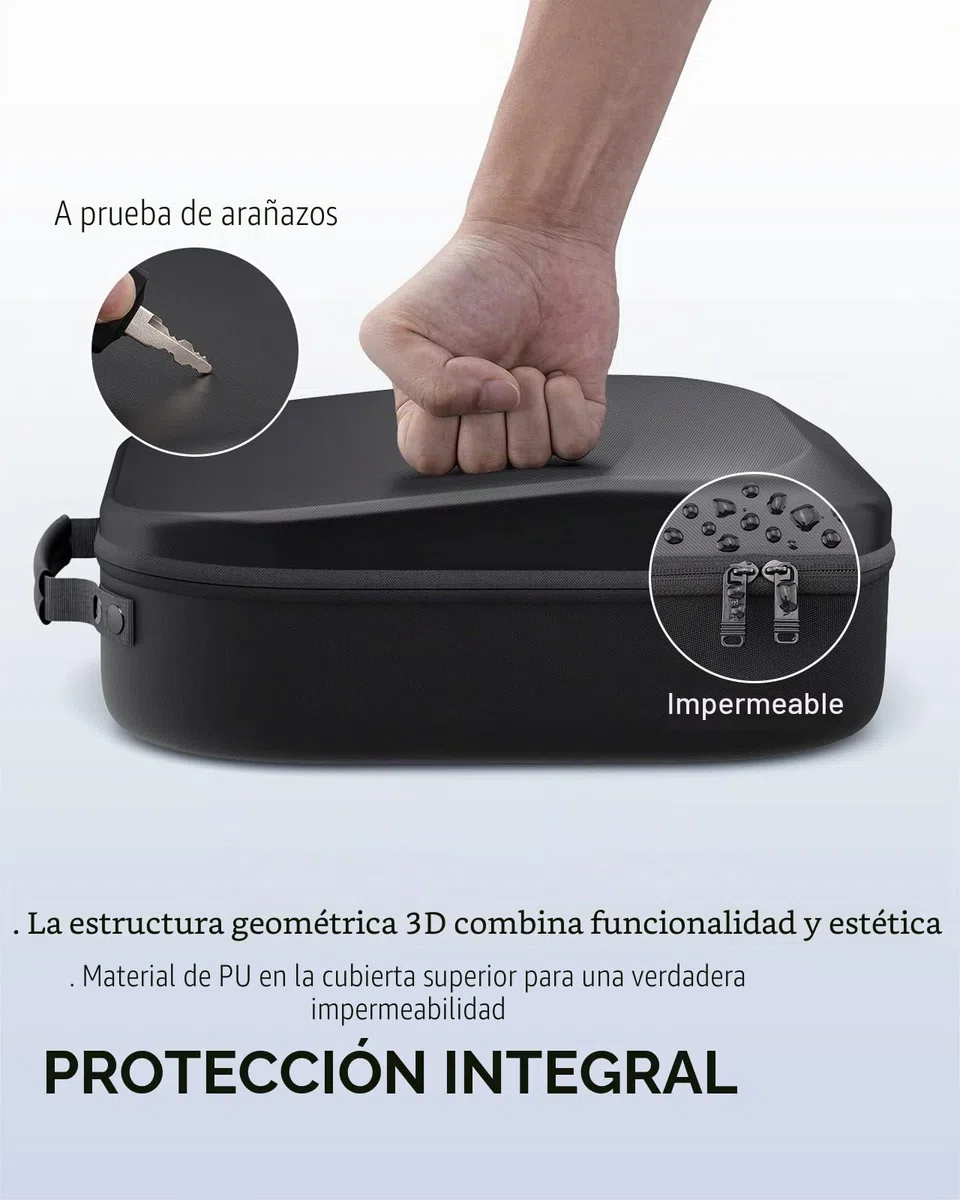 Aubika Carrying Case for Meta Quest 2 / Quest 3/Pico 4/Vision Pro, Compatible con Accesorios de Correa para Auriculares Elite/Battery Strap Accessories, Hard Travel Case