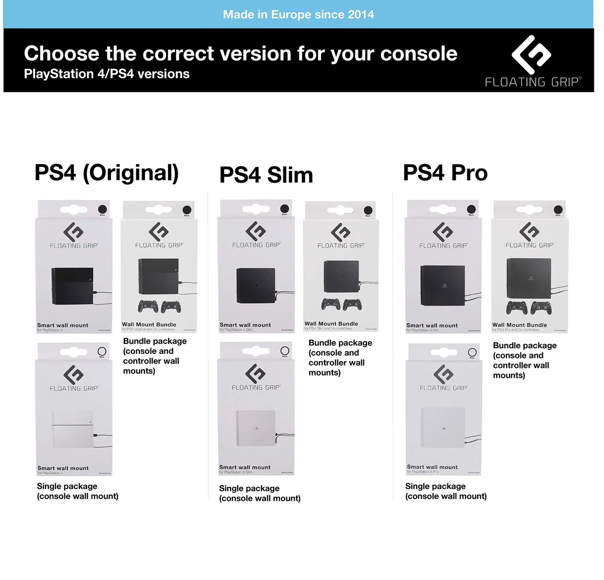 2X Xbox Controller Wall mounts by FLOATING GRIP®