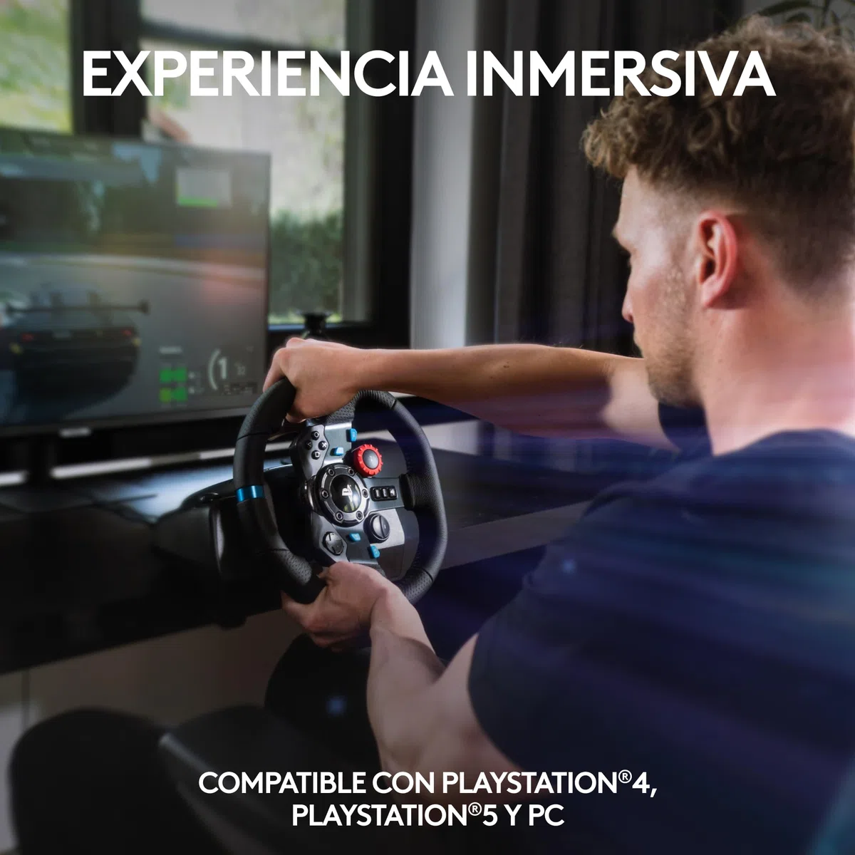 Logitech G G29 Driving Force Racing Wheel and Floor Pedals, Enchufe británico - Negro