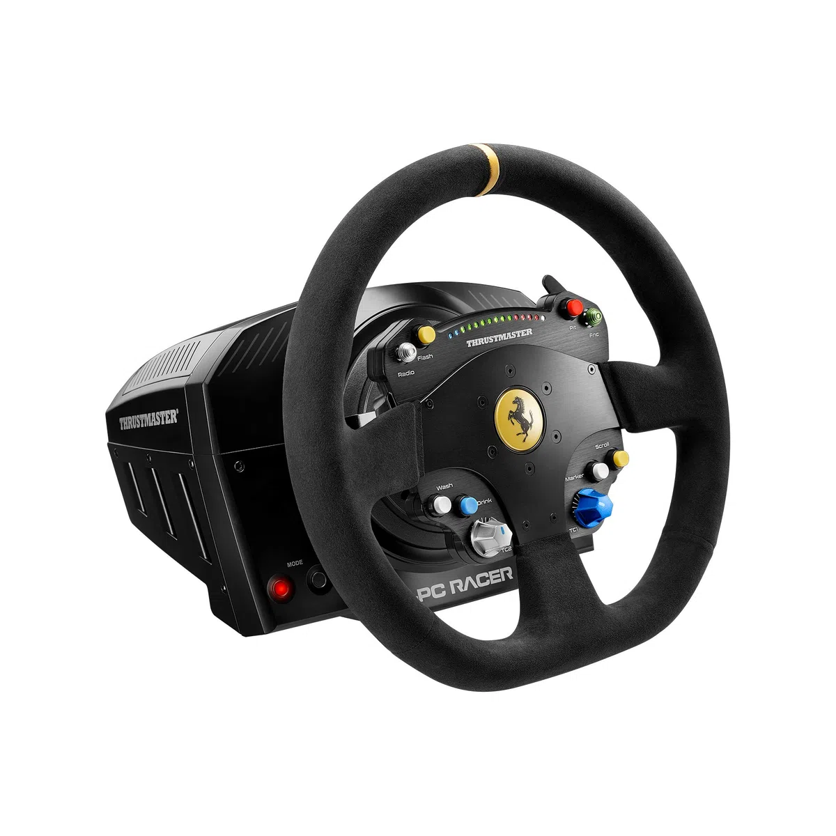 Thrustmaster TS-PC Racer - Volante Profesional con Force Feedback de 2ª Generación, Frontal de Metal, 25 Botones de Acción, LEDs de Revoluciones, Fuente de Alimentación Turbo, PC