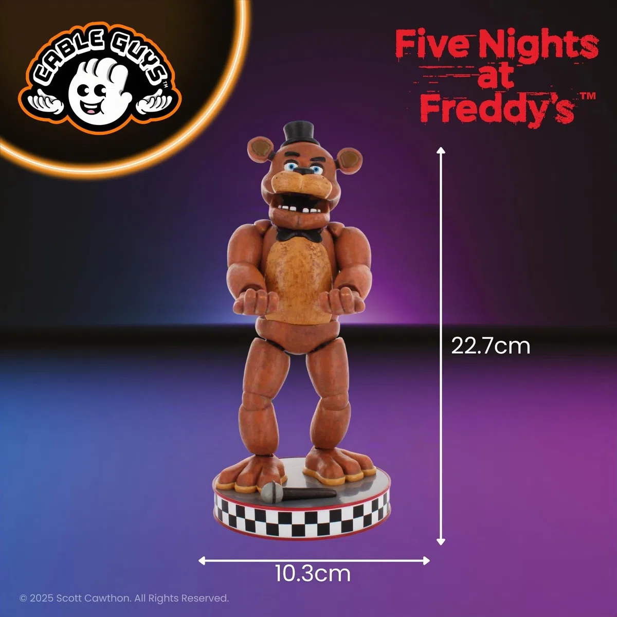 Cableguys Five Nights At Freddy'S Freddy Soporte Mando y Movil - Figuras Soporte para movil y Mando, Compatible con Xbox, PlayStation y la mayoría de mandos estándar, Accesorios Escritorio Gaming