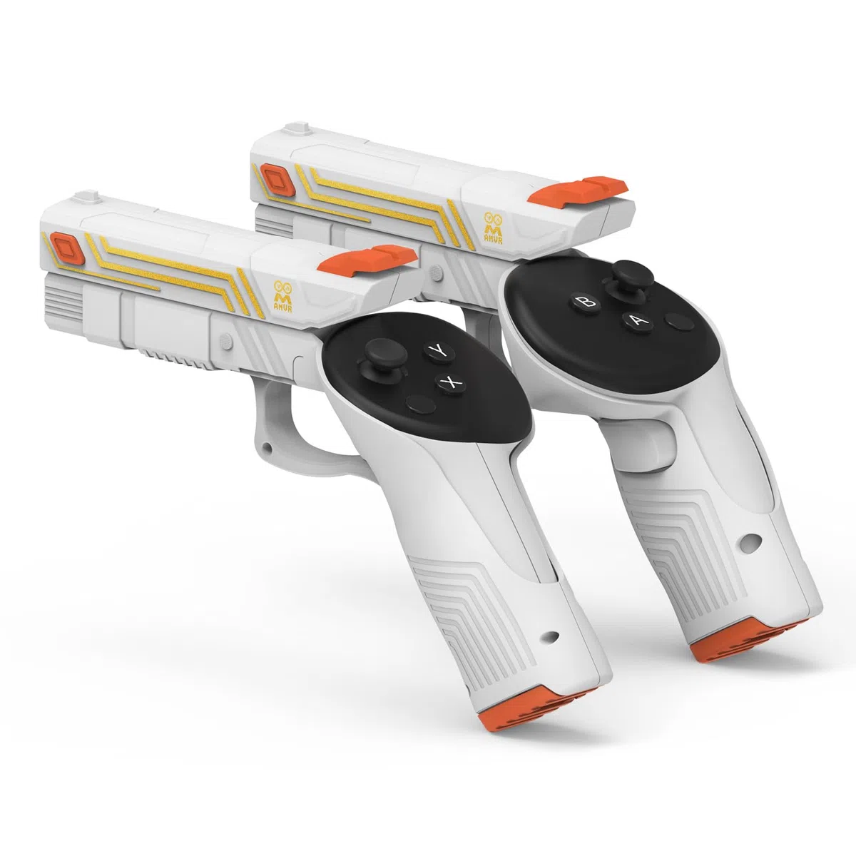 AMVR VR G-un Palo de fijación Compatible con Quest 3s/Quest 3 Accesorios, ponderada P-istoI Agarre para Mejorar la Experiencia de Juego FPS Sensación de sujeción, Accesorios VR para antideslizant