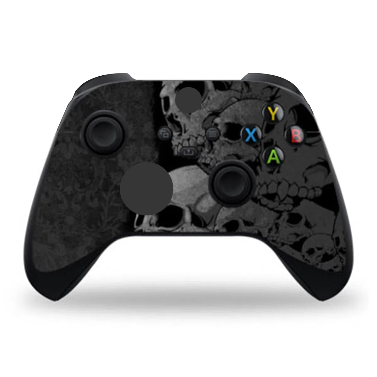 Calcomanía protectora de vinilo para consola Xbox Series X y controladores inalámbricos, calcomanía protectora de vinilo compatible con Xbox Series X (calavera negra)