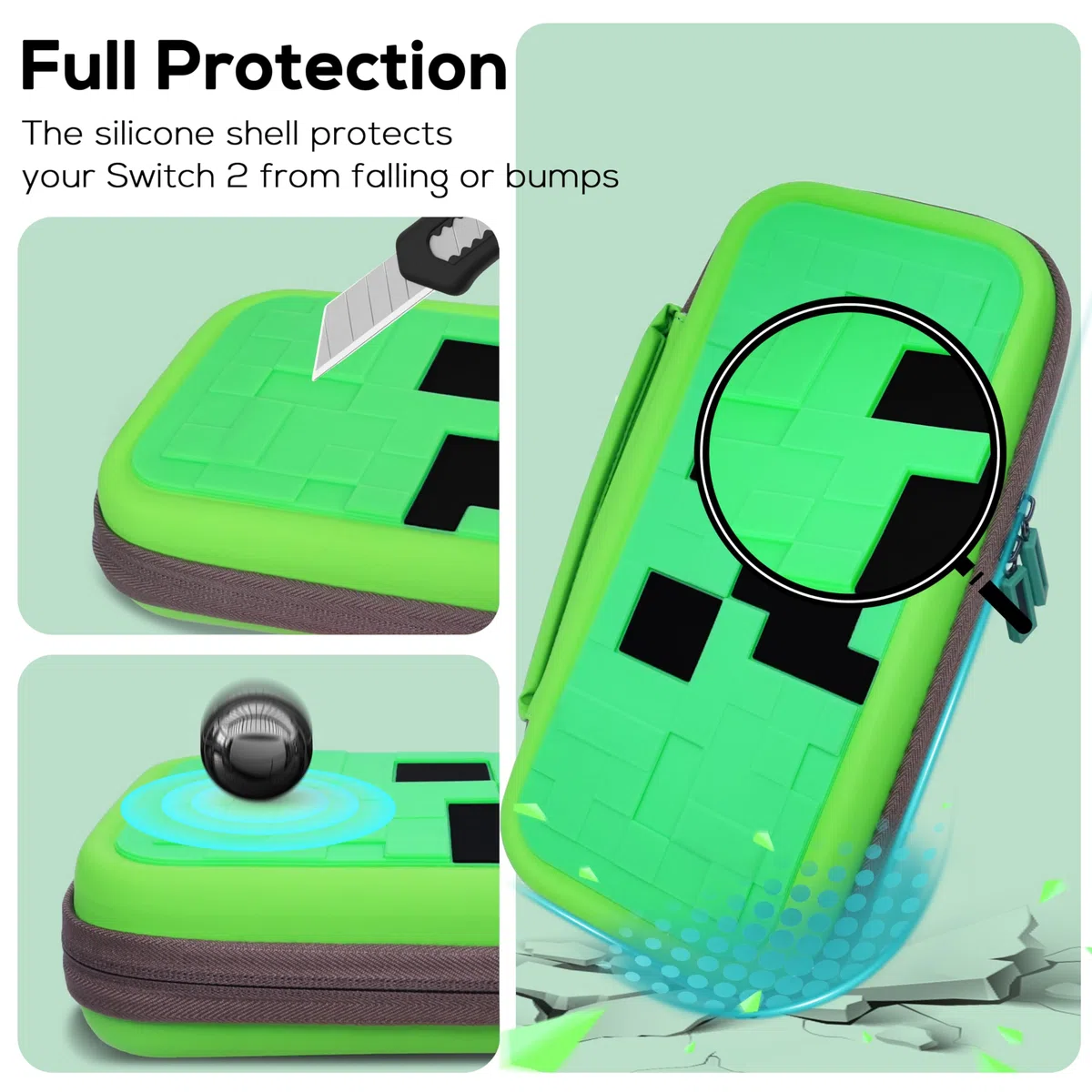 TIKOdirect Funda de transporte para Nintendo Switch 2 (2025), bonita bolsa de viaje portátil con 5 ranuras para tarjetas de juego, bolsa de almacenamiento interior para consola Nintendo Switch 2