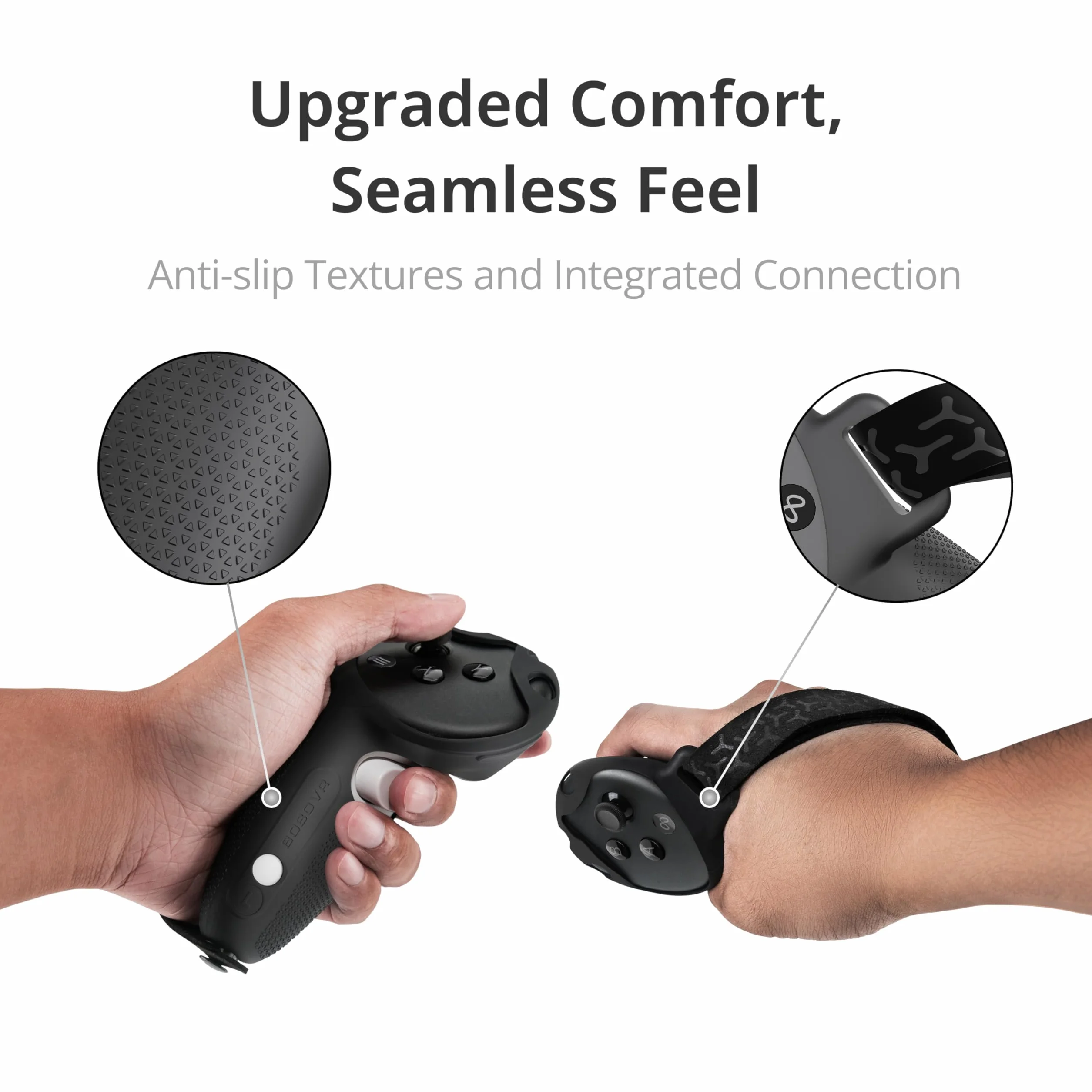 BOBOVR G3 Funda de Agarre Controlador, Funda de Silicona Antideslizante,Correa Deportiva Ajustable y Base de Carga Inalámbrica para CD3/D3, Compatible con Quest 3/3S
