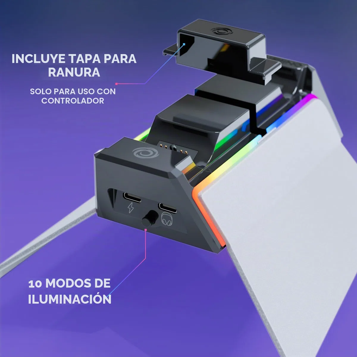 Station de Charge Rapide Oniverse pour PS5 Blanc et Noir
