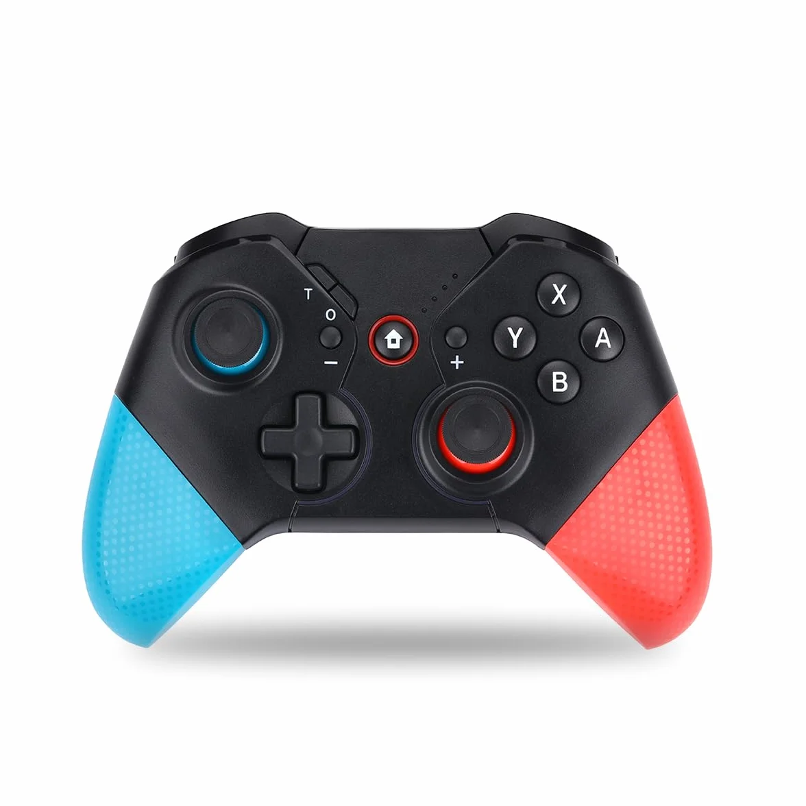 NK Mando PRO Switch Inalámbrico- Wireless Pro Switch Controller con Función Macro/Wake/Turbo/Gyro Axis/Doble Vibración/RGB Light - Color Negro/Rojo/Azul