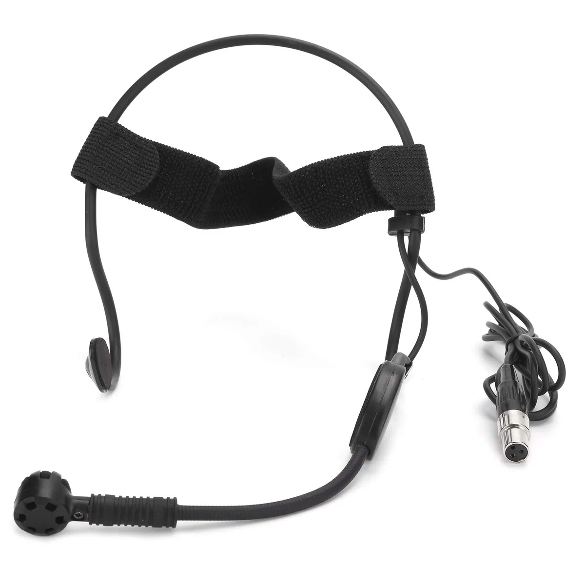 Micro Auriculares de 3 Pines, Mini Micro Condensador de Diadema portátil de micrófono inalámbrico para cámara XLR para Rendimiento en Escenario, enseñanza - Negro