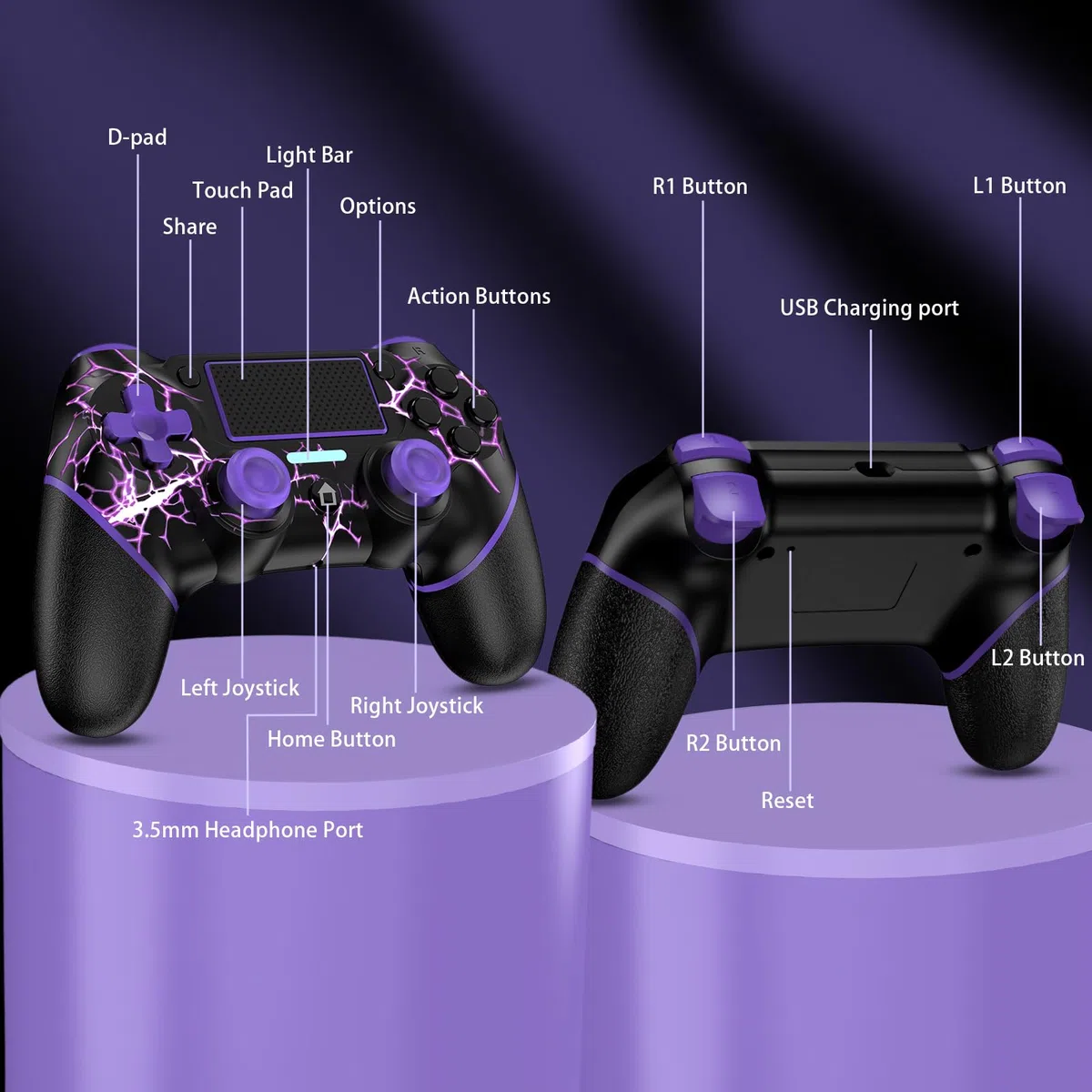 Reddening Mando inalámbrico para PS4