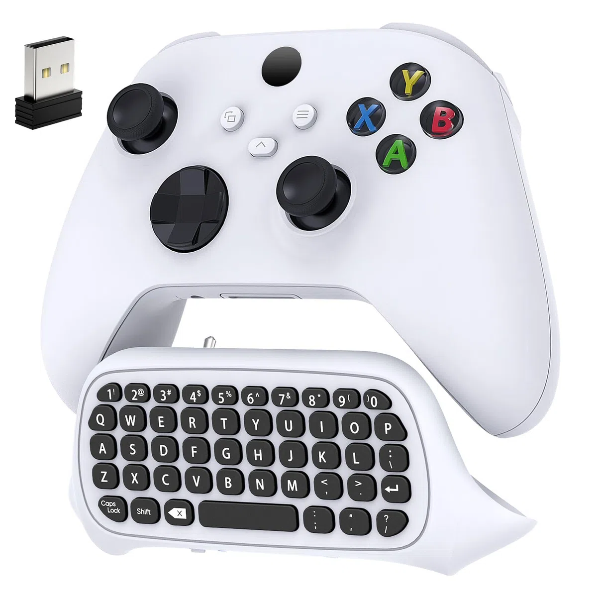 Teclado para Xbox Series X/S/Xbox One/One X/S, Elite One/2, teclado inalámbrico Bluetooth con receptor USB, altavoz integrado y conector de audio de 3.5 mm para Xbox (controlador no incluido)