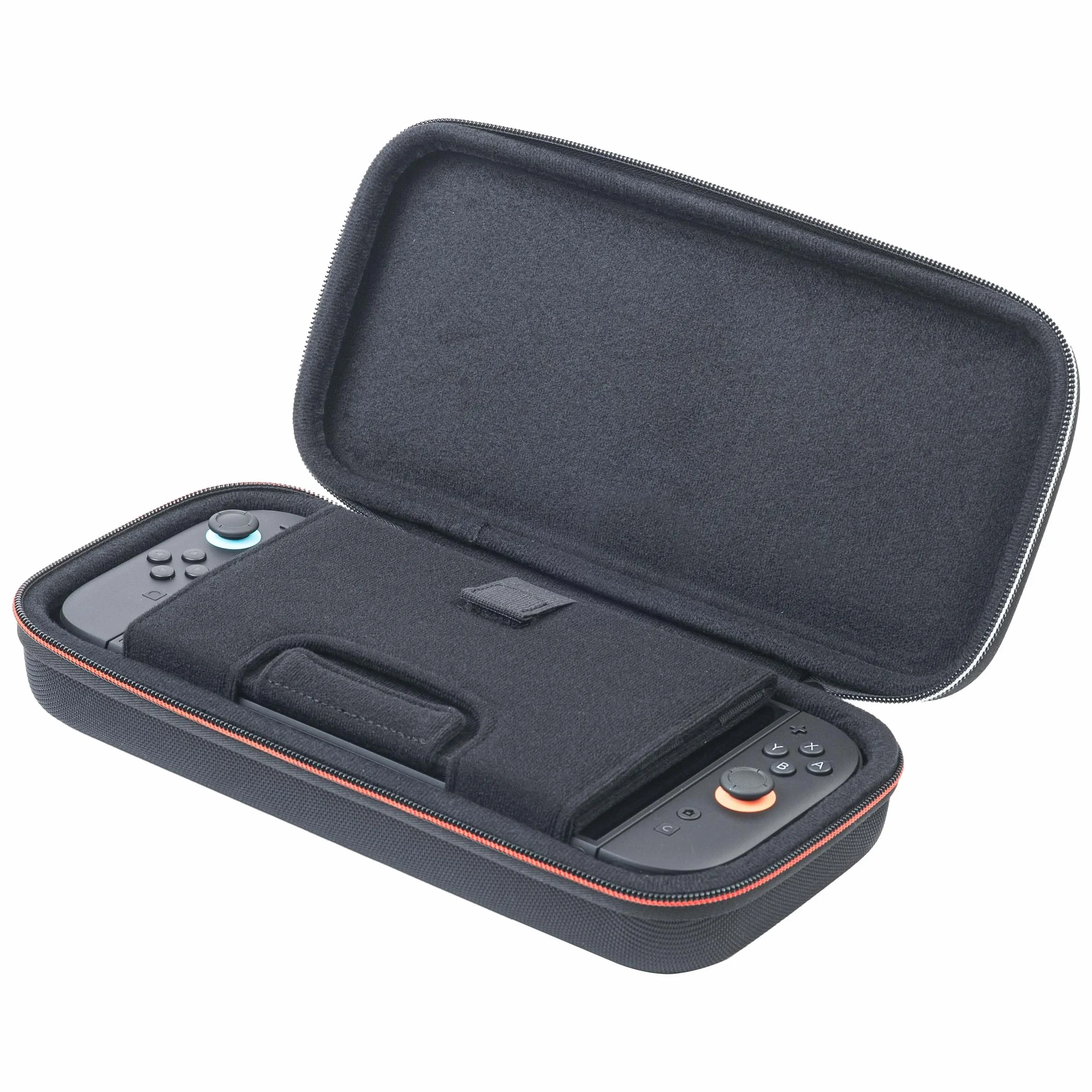 Game Traveler RDS Industries - Funda de Lujo para Nintendo Switch 2, OLED y Sistemas de Nintendo Switch. Negro, con Capacidad para 12 Tarjetas de Juego y 2 Fundas para Tarjetas microSD