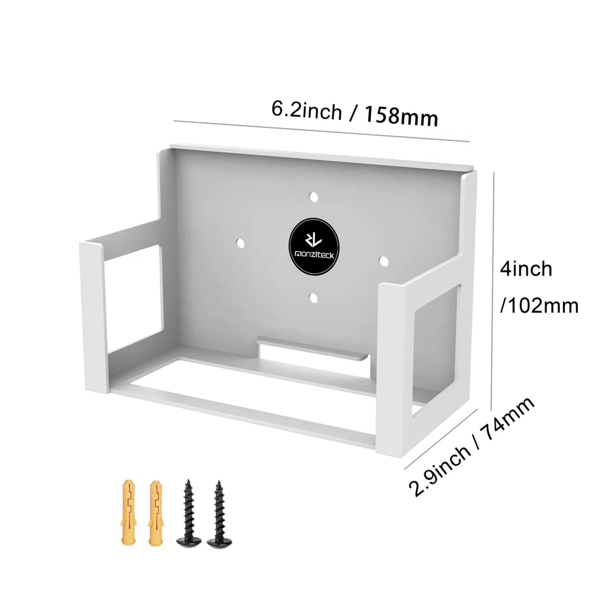 Monzlteck Soporte de Pared para Xbox Series S, Totalmente metálico, Colgante Vertical de Pared con botón de Encendido, Izquierda/Derecha, Soporte de Pared para XSS