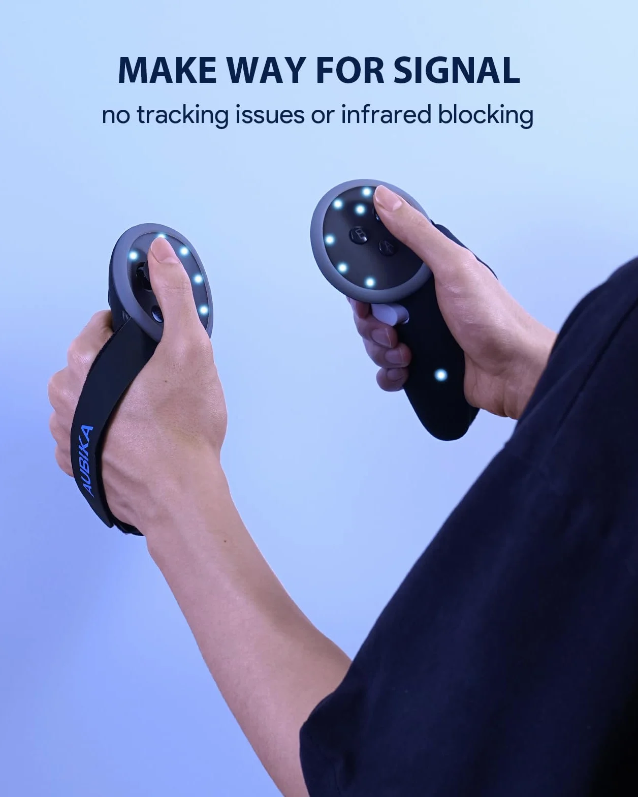 Aubika Recargable Funda de Agarre Controlador para Meta Quest 3, Oculus Quest 3S Accesorios, con 2 Baterías de Repuesto, Protector en VR