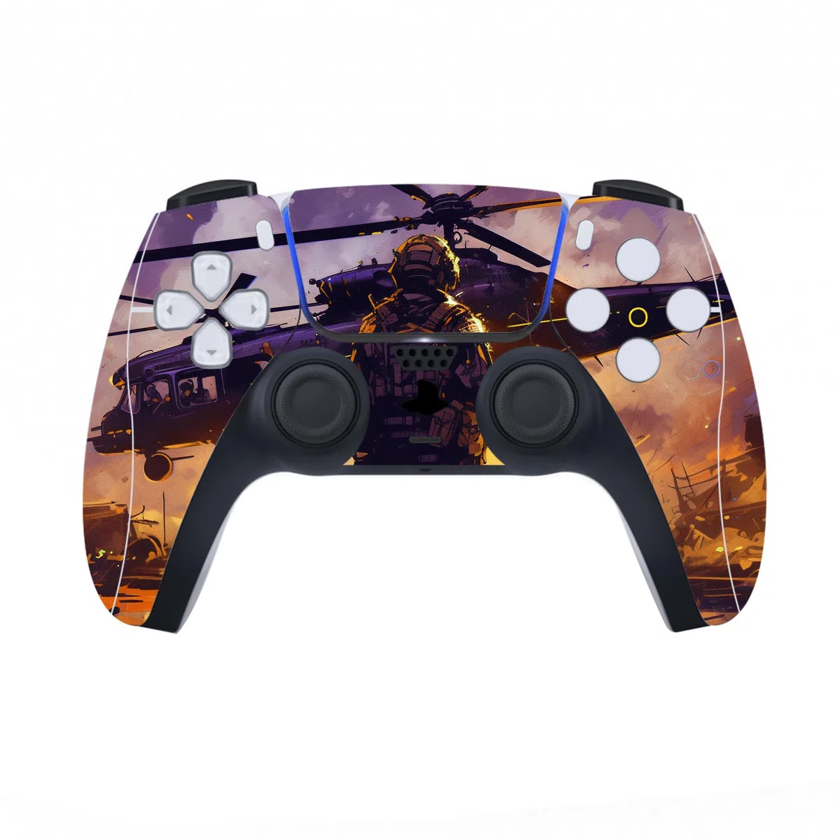 PlayVital Pegatina Completa para ps5 Edición Digital - Calcomanía Vinilo para Consola, Control, Estación de Recarga, Control Remoto y Audífonos, Adhesivo Piel (Amanecer)