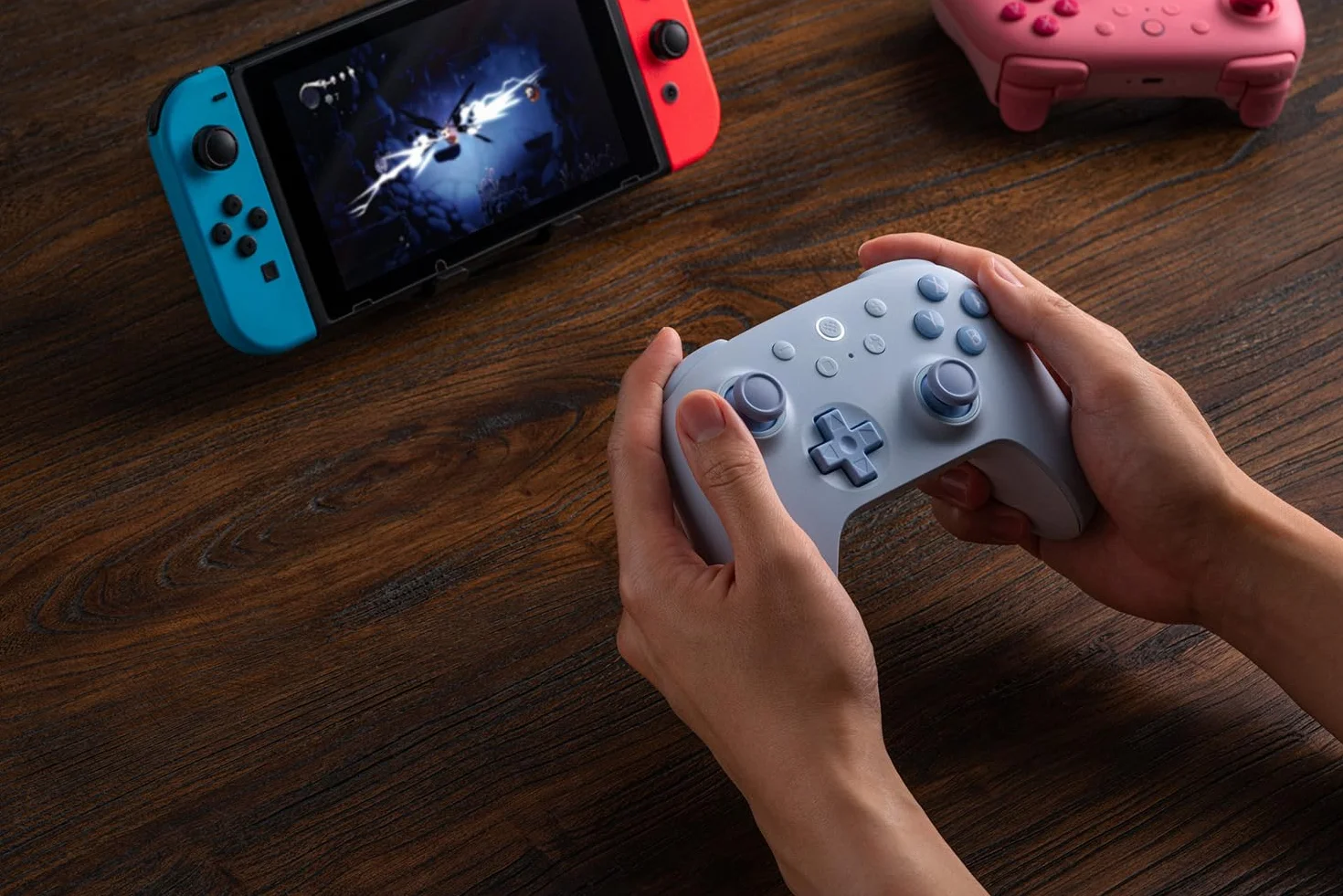 8Bitdo Ultimate 2C Bluetooth Controller for Switch, Wireless Controller with 6-Axis Motion Control, Rumble Vibration, Refined D-Pad and Bumpers, and Hall Effect Joysticks (Blue)