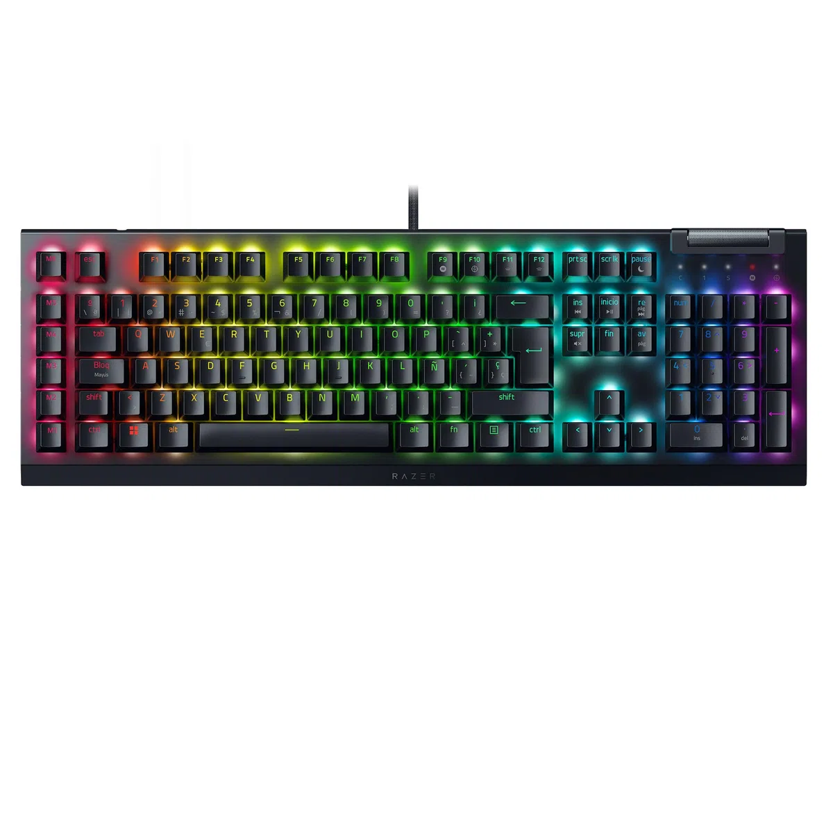 Razer BlackWidow V4 X - Teclado mecánico Gaming (Switches mecánicos Amarillos, 6 Teclas Macro dedicadas, Teclas de ABS de Doble inyección, Chroma RGB) QWERTY Teclado ES | Negro