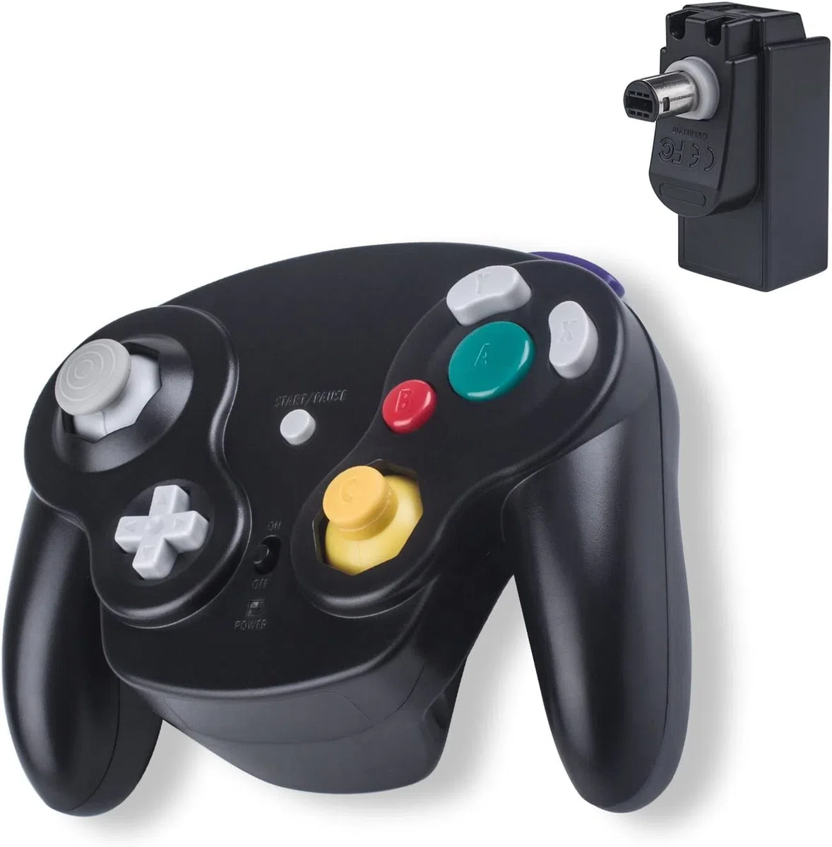 Mando Inalámbrico para Gamecube 2.4G Bluetooth NGC Gamepad Joystick Con Adaptador Receptor para Wii U GC