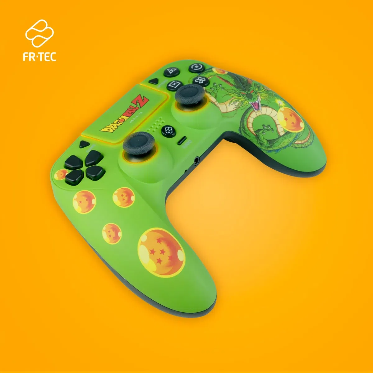 FRTEC – Mando Inalámbrico con Luz LED RGB Compatible con PC y PS4, Gamepad Bluetooth, Batería 950mAh, 10 horas de autonomía (Dragon Ball Shenron)