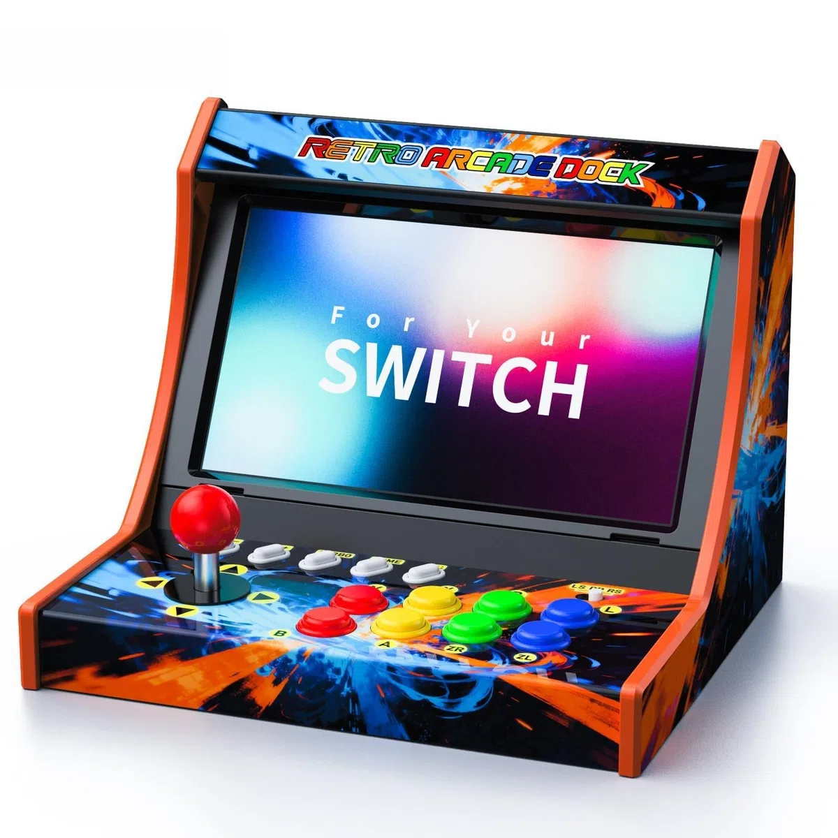 Switch Arcade Stick para Nintendo Switch/OLED/Switch 2, máquinas de arcade retro para el hogar y soporte de gabinete de juegos de arcade para Street Fighter-versión de captura de pantalla