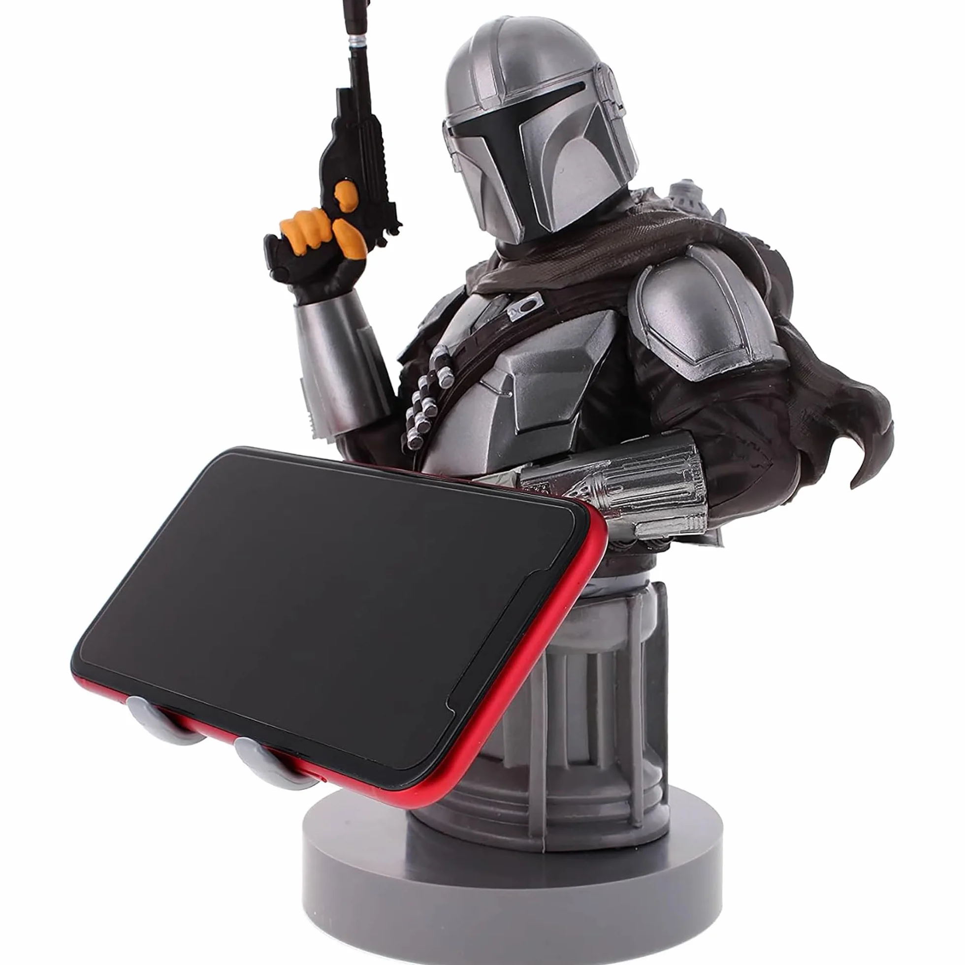 Exquisite Gaming: Star Wars: The Mandalarian - Soporte Original para teléfono móvil y Controlador de Juegos, Soporte para Dispositivo, Cable Guys, Figura con Licencia