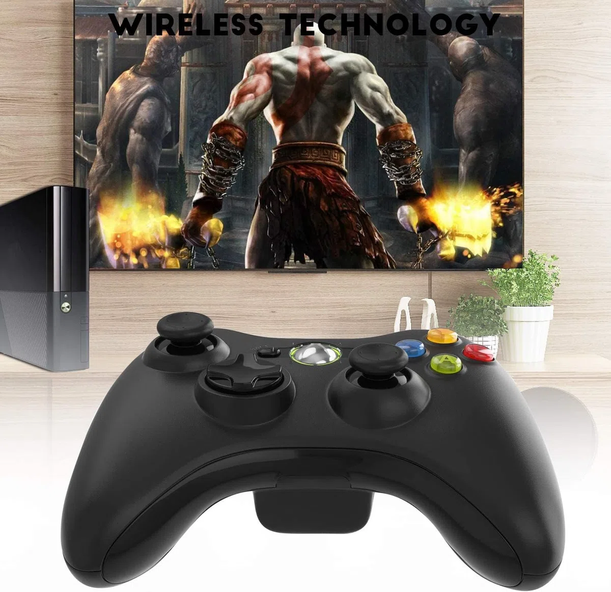 Dhaose - Mando inalámbrico de 2,4 GHz, gamepad mejorado con joystick para Xbox 360, Xbox Slim 360 y ordenadores con Windows 7, 8 y 10