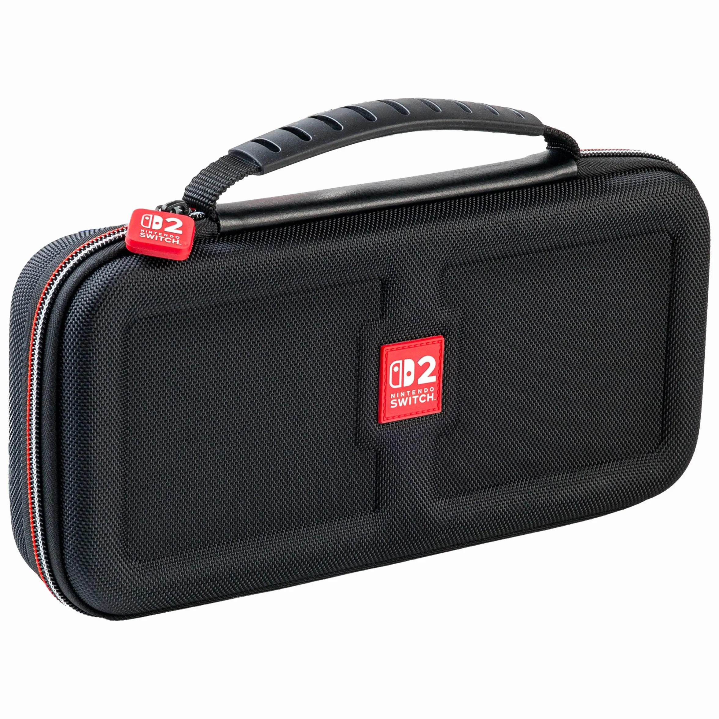 Game Traveler RDS Industries - Funda de Lujo para Nintendo Switch 2, OLED y Sistemas de Nintendo Switch. Negro, con Capacidad para 12 Tarjetas de Juego y 2 Fundas para Tarjetas microSD