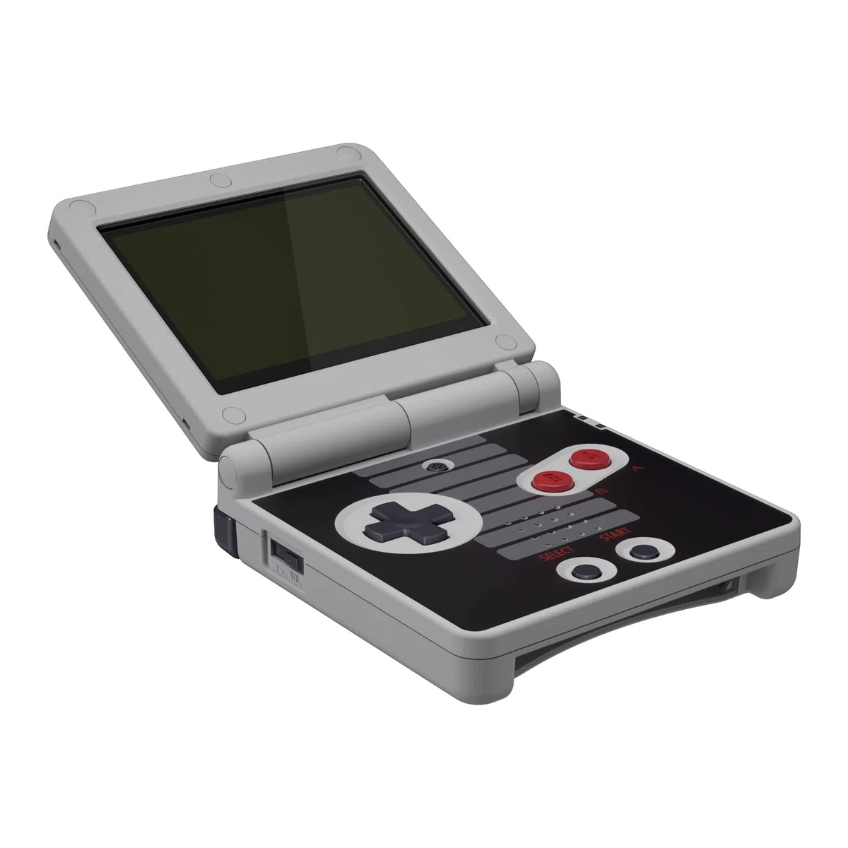 eXtremeRate Carcasa de Repuesto para Game Boy Advance SP, Funda con Botones y Placa de Cubierta, Compatible con Pantallas IPS y LCD Estándar - No Incluye Consola ni Pantalla, Clásico NES