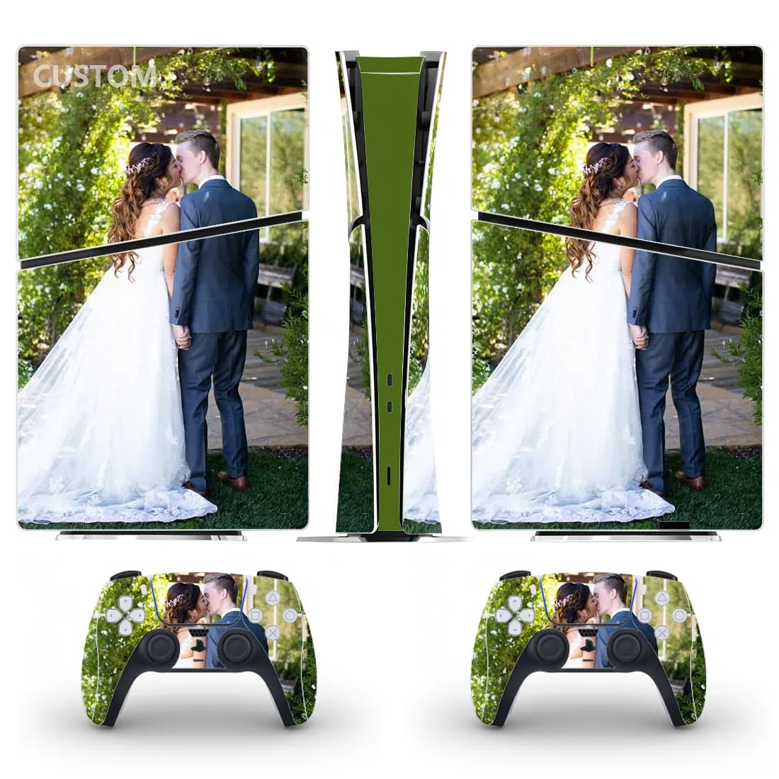Calcomanía de vinilo personalizada para consola y controlador de PS5 Slim edición digital personalizada PS5 Slim Cover Skin