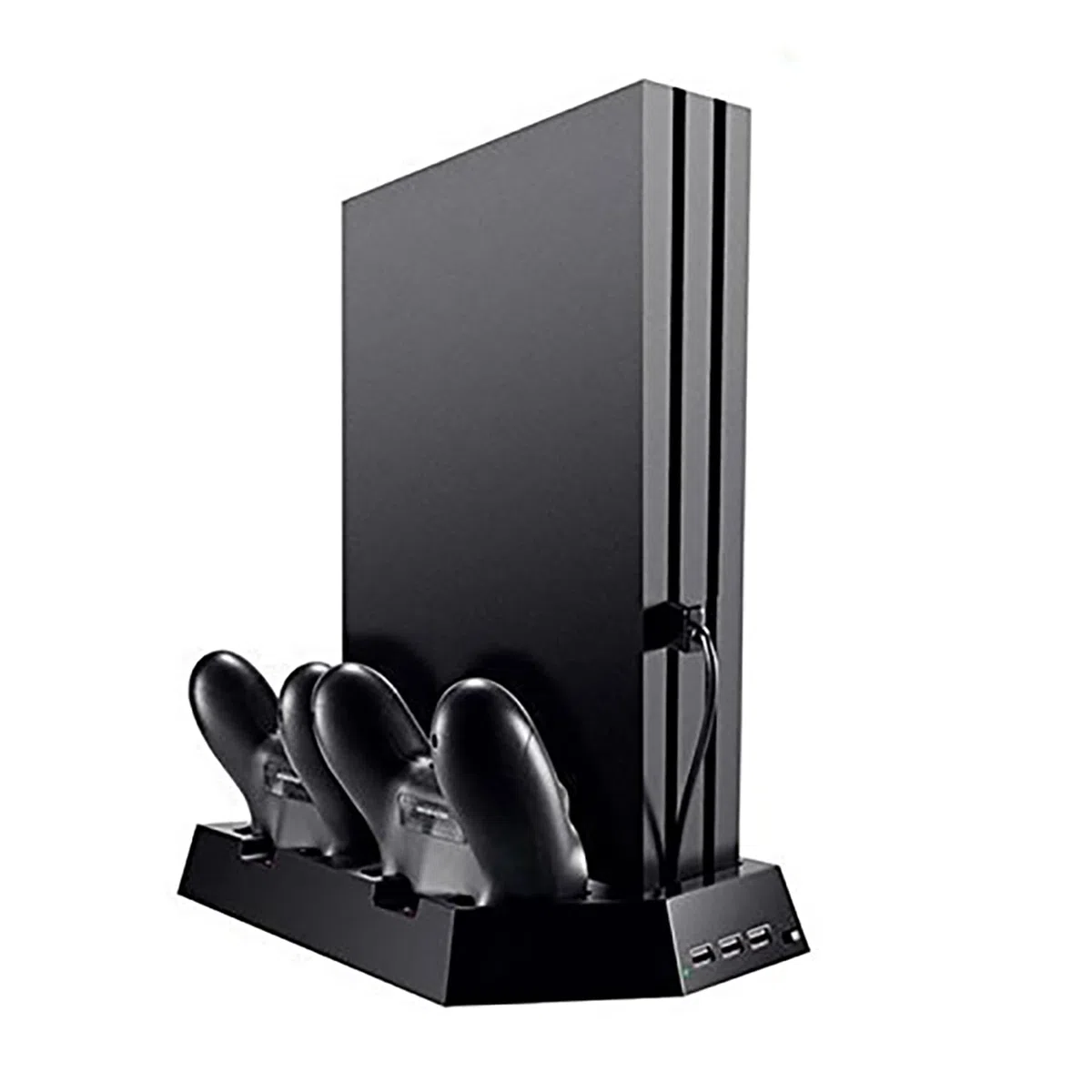 OSTENT Soporte Vertical del concentrador del USB del Fan de enfriamiento del Cargador del regulador Dual para la Consola de Sony PS4 / Slim/Pro