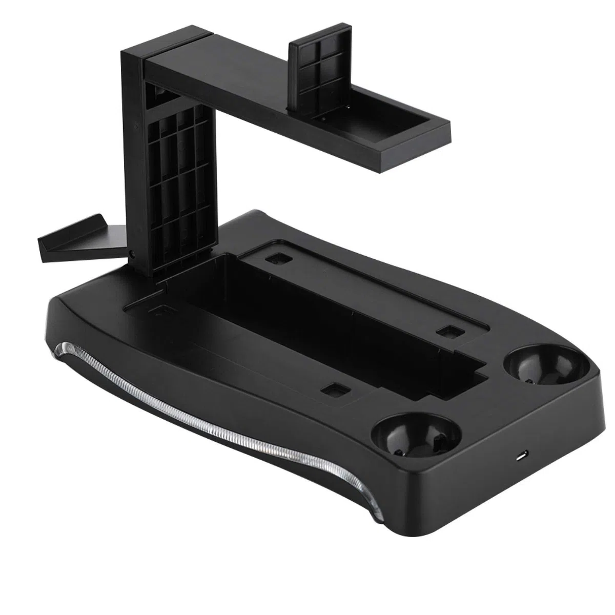 ciciglow Estación De Carga para PS4 VR, Controlador De PS4 VR Estación De Carga Soporte De Base Soporte para Auriculares VR para Consola De VR, Gafas VR Y 2 Asas De Movimiento PS4