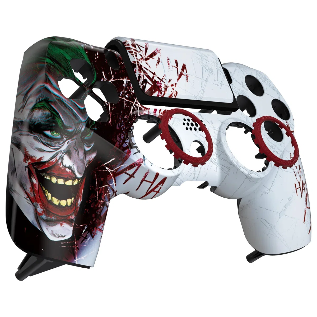 eXtremeRate Carcasa Delantera Compatible con ps4 Control Accesorios Panel Frontal Touchpad Placa Funda Portectora Compatible con ps4 Slim Pro JDM-040/050/055 Control No Incluido(Payaso JAJAJA)