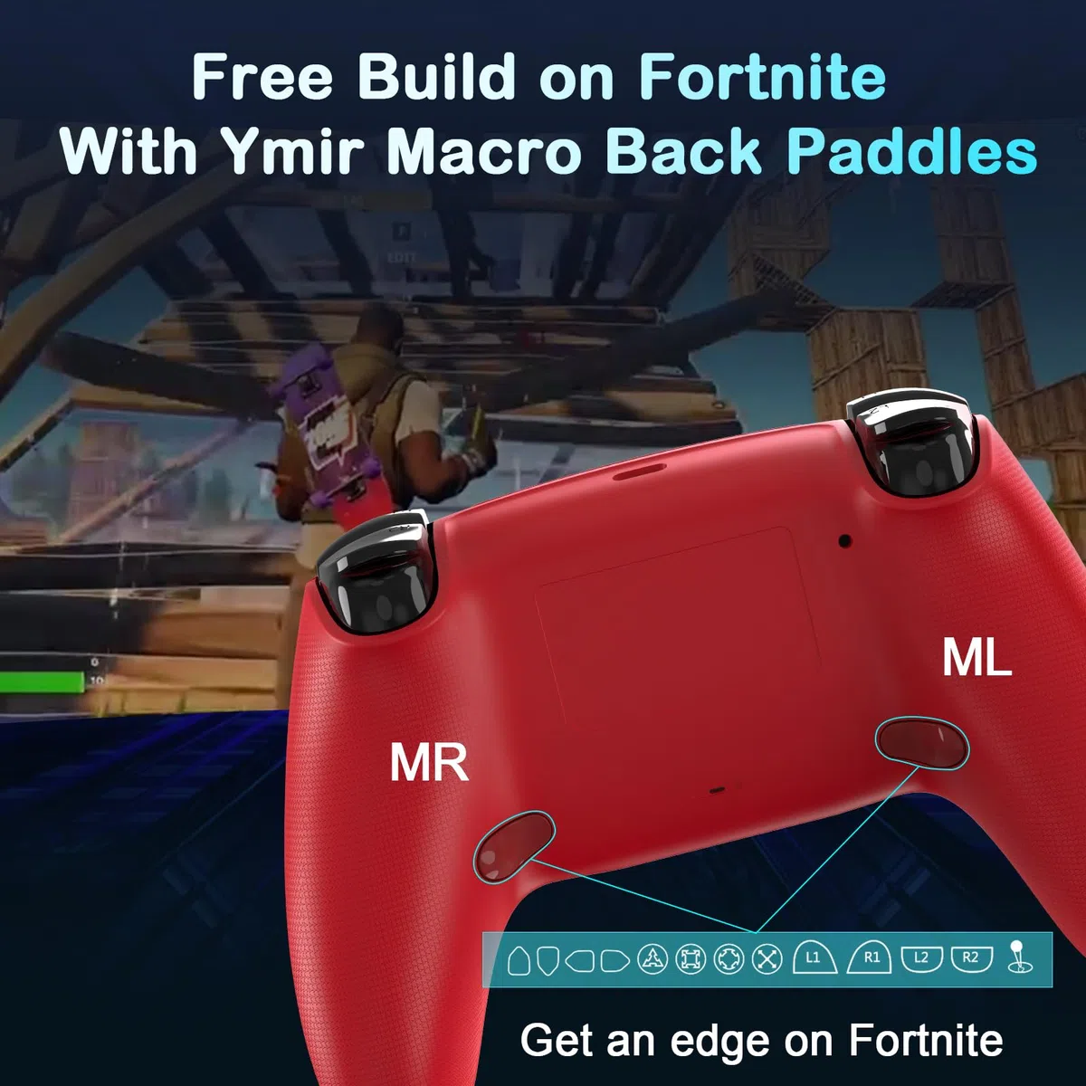 Ymir Luna Controller Upgrade,Wireless Bluetooth Gamepads for Fire TV,PC,PS4,ALPS Sticks ohne Drift,Programmierbare Paddels,Turbo,1200mAh Akku,Gyro Sensor,Amazon Luna kompatibel【2025 Profi Edition