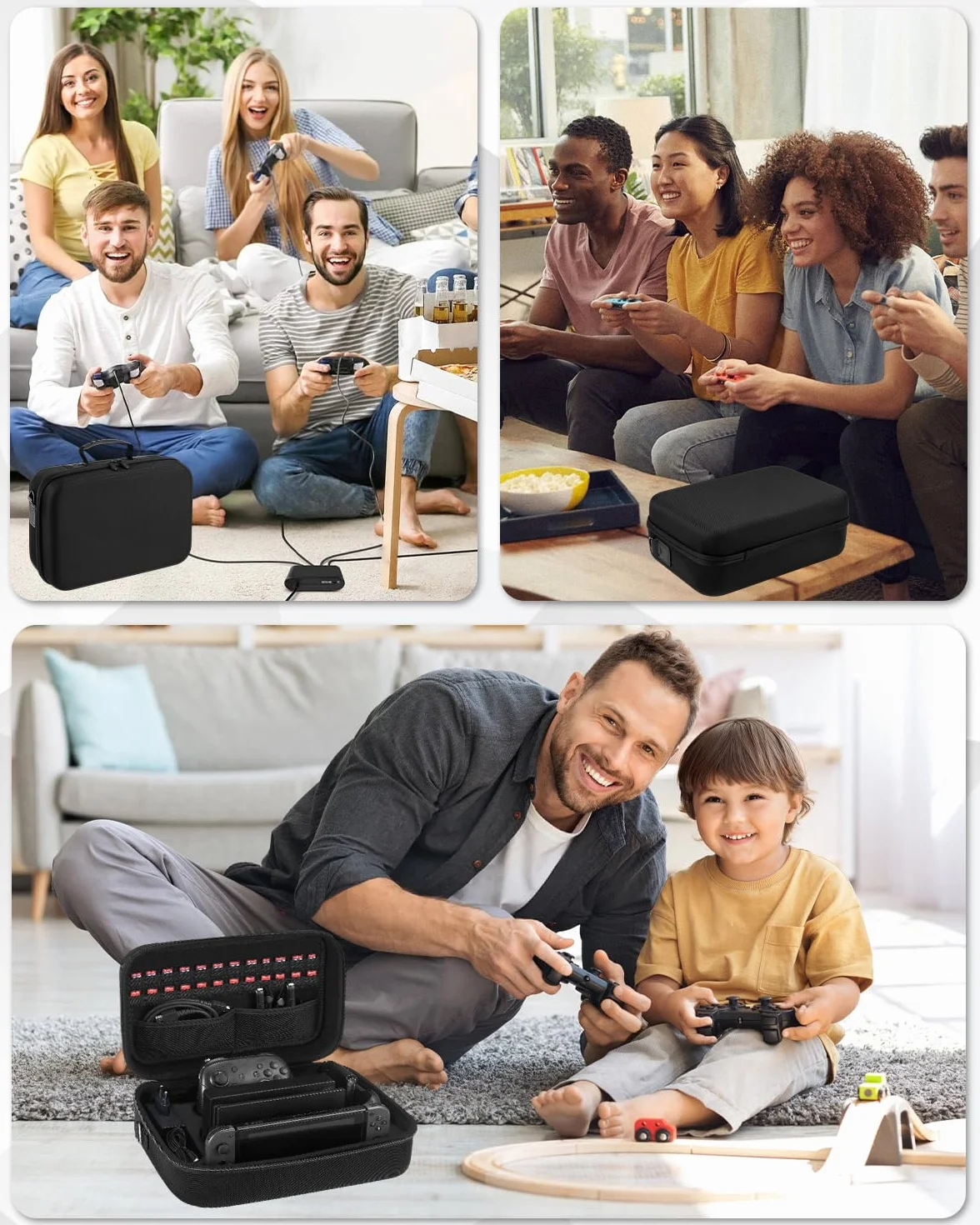 Funda Compatible con Nintendo Switch 2 2025, Estuche Protector Transporte con 24 Cartuchos de Juego, Funda para Switch 2 Switch 2 y Accesorios