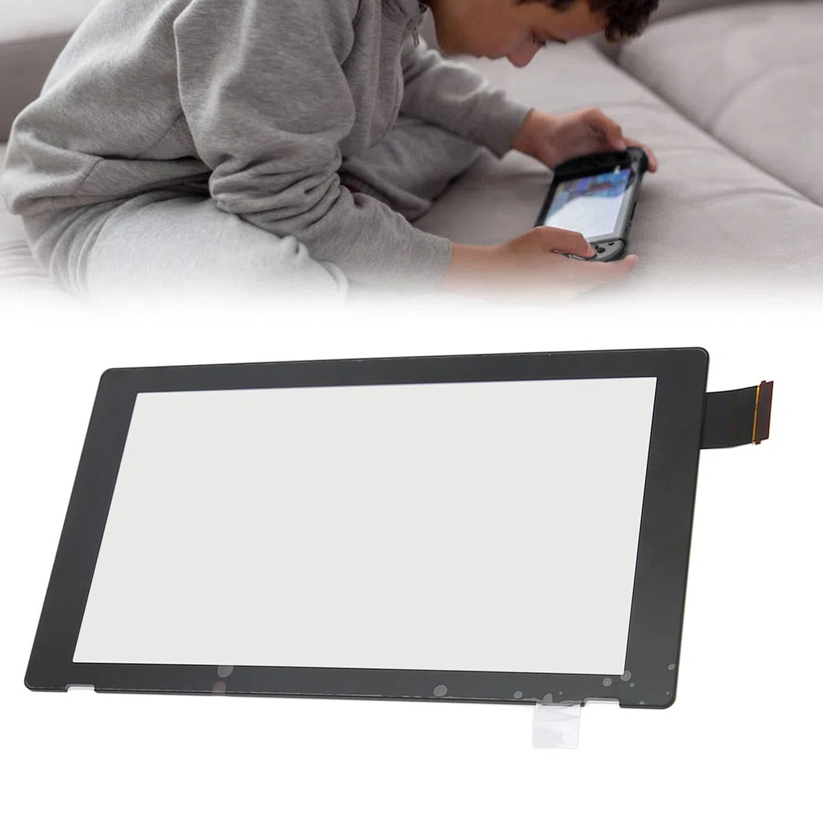 ASHATA Pantalla LCD de Repuesto para, Repuesto de Cristal de Pantalla Táctil Digitalizador para Piezas de Reparación de Pantalla Táctil, Pantalla Táctil LCD para Consola