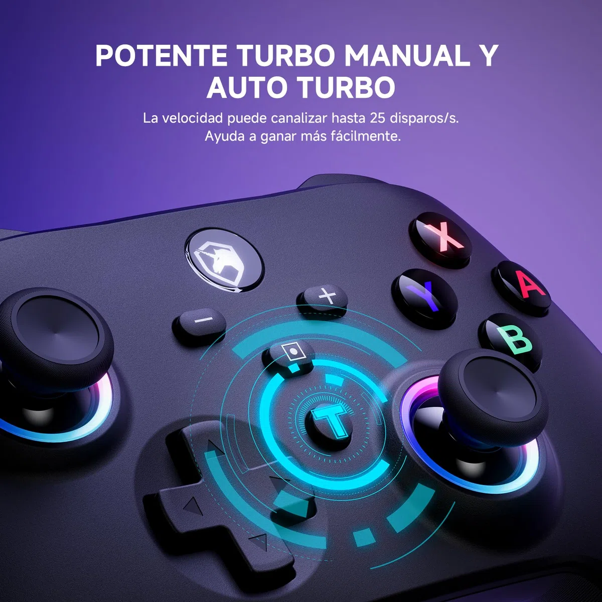UPGRADE Mando para Switch/ Switch 2, Mando Inalámbrico con Gatillos de Recorrido, Batería 1000mAh, LED RGB/Gyro Axis/Turbo/Vibración/ Botones Programables, Mando Pro para Switch/PC/Android/iOS