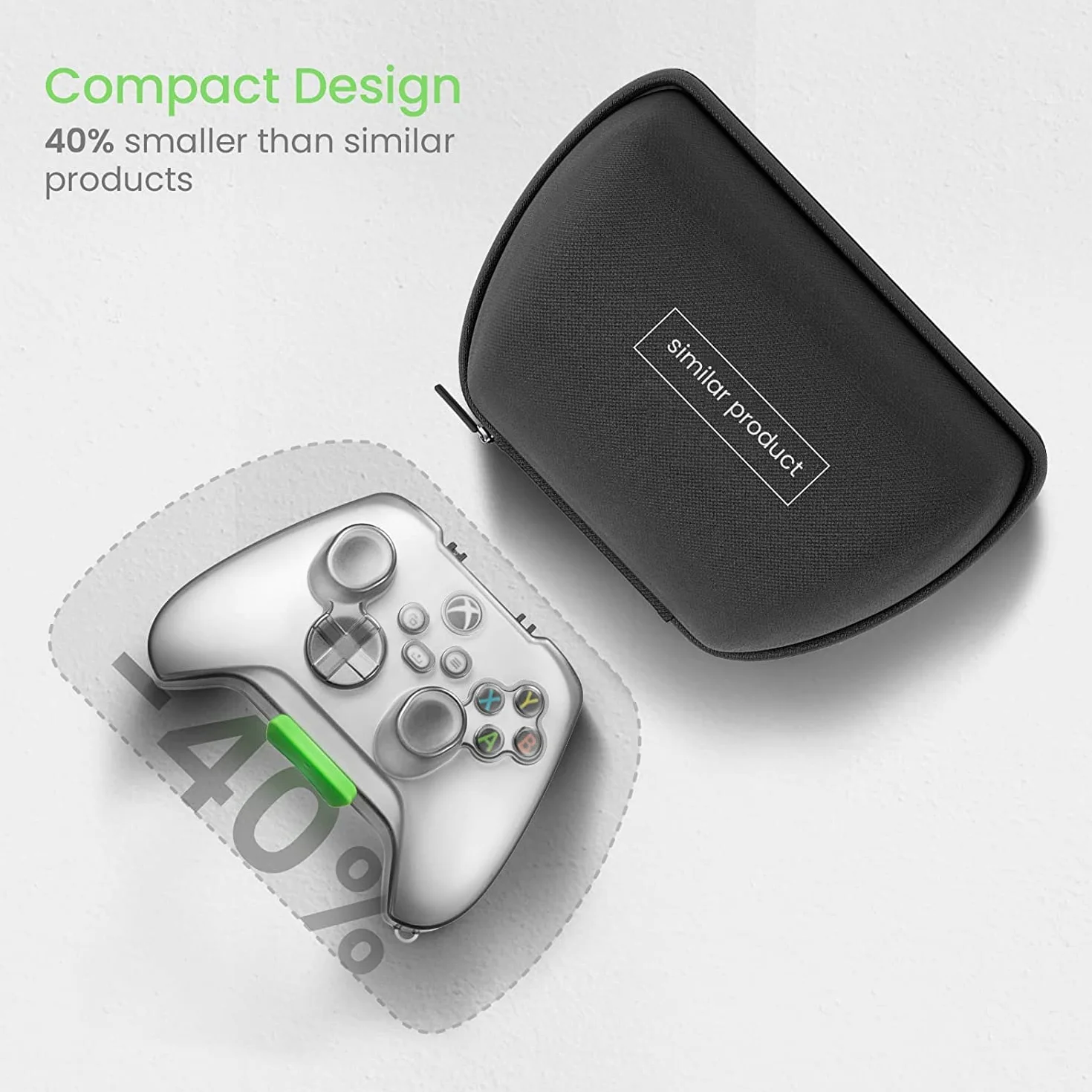 tomtoc Carcasa para Mando Inalámbrico Xbox, Funda Protectora de Viaje para Mandos y Mandos a Distancia de Microsoft Xbox Series X/Series S, Bolso Ultradelgado, Compacto y Liviano para Xbox Controller
