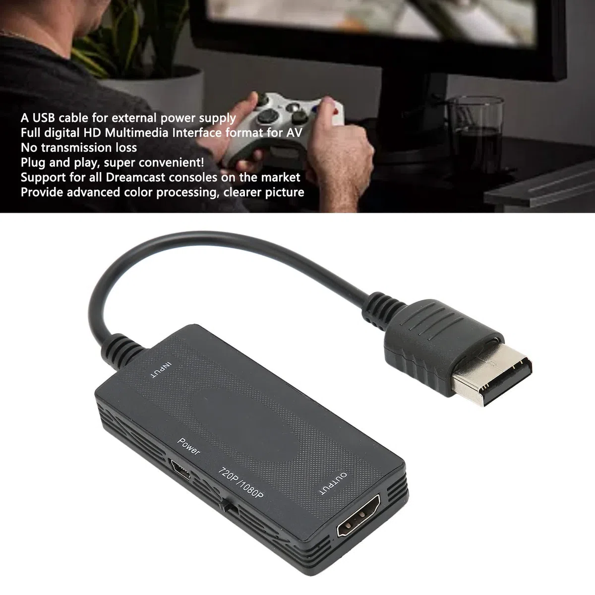 para Dreamcast a HD Convertidor de Interfaz Multimedia HD Cable de Interfaz Multimedia HD para Consola Dreamcast DC, Sistemas Accesorios para Videojuegos