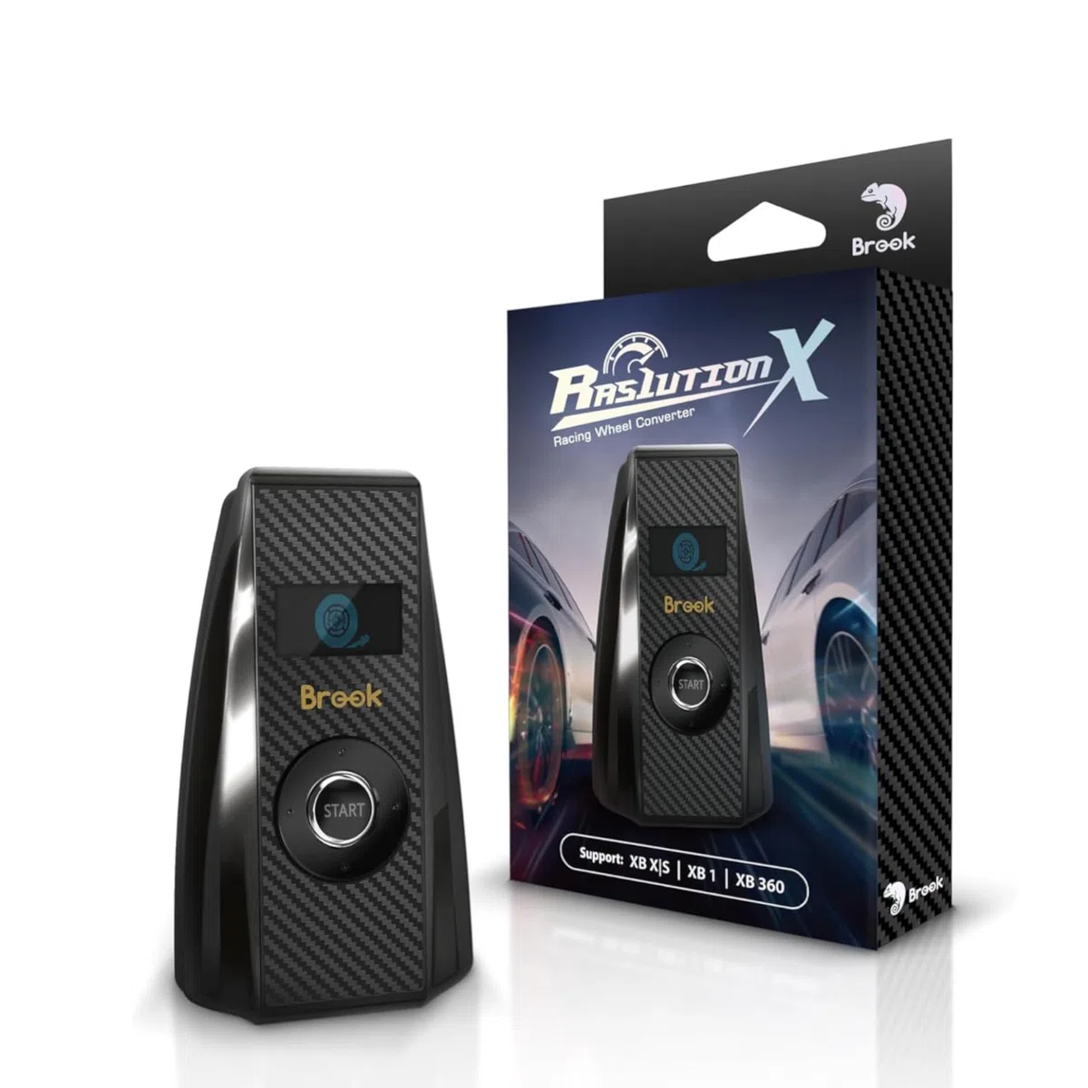 Mcbazel Brook Ras1ution X Converter para Volante de Carreras para Xbox Series X|S/Xbox One/Xbox 360, Soporta más de 60 Volantes, Retroalimentación de Fuerza Ajustable, Personalización Mediante App