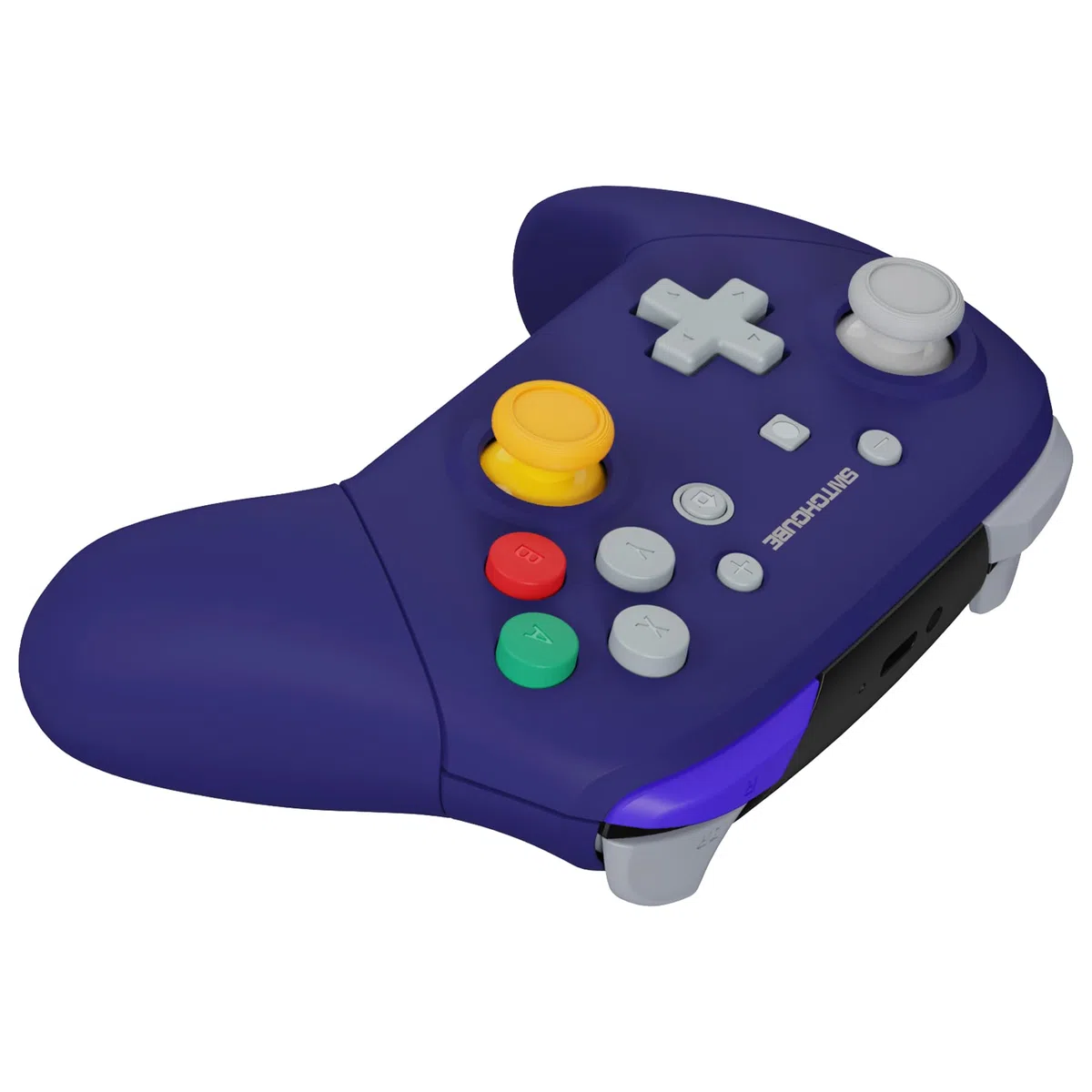 eXtremeRate Carcasa Agarre para Nintendo Switch Pro Funda Tacto Suave Grip Shell con Botones D-Pad ABXY Repuesto Reemplazable para Nintendo Switch Pro Control-No Incluye Mando(Clásico SwitchCube)
