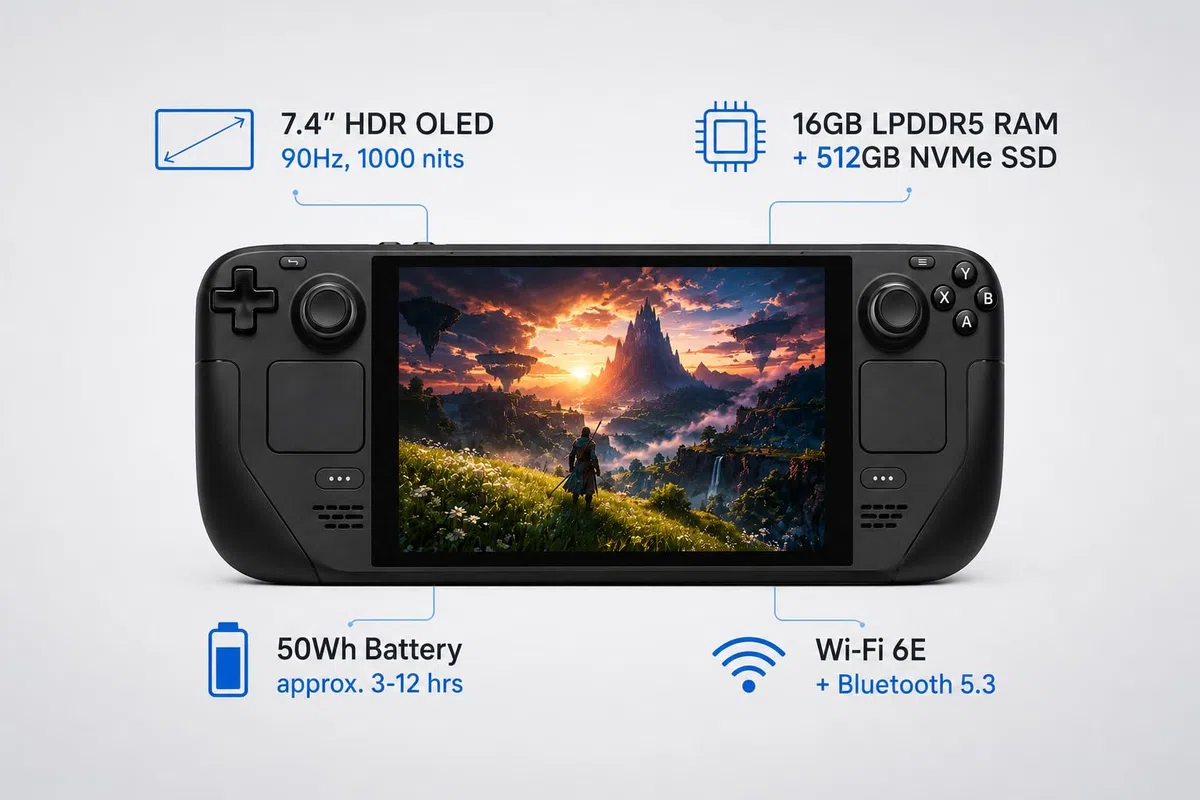 Valve Steam Deck - 512gb Console - OLED (UK) (PC)