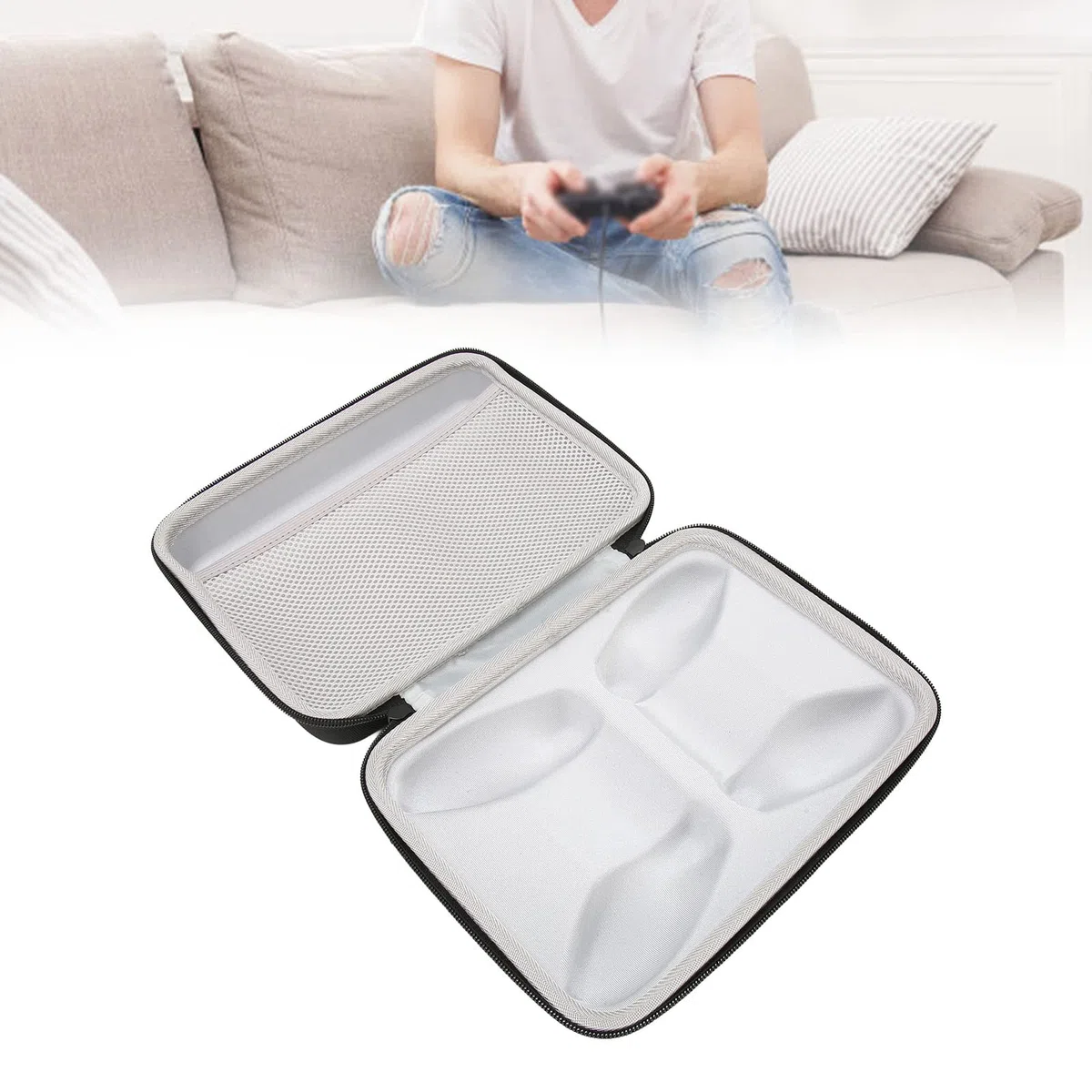 Estuche de Viaje Rígido para Controlador - EVA Gran Capacidad Ligero a Prueba de Polvo y Duradero para Transporte