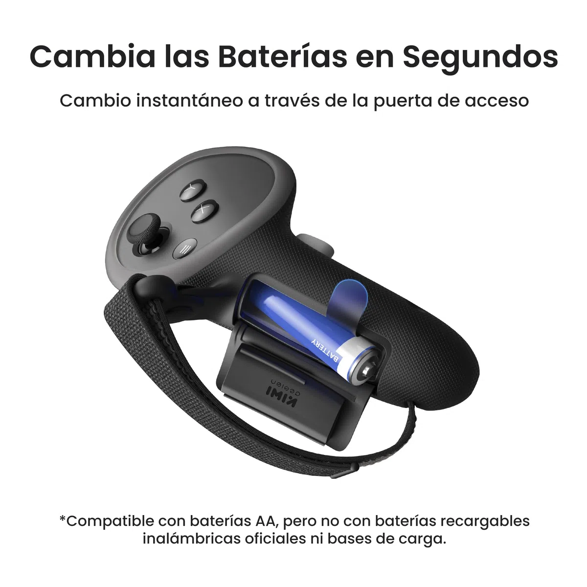 KIWI design G4 Pro Empuñaduras de Controlador Compatibles con Meta Quest 3/3S, Acreditadas por Meta