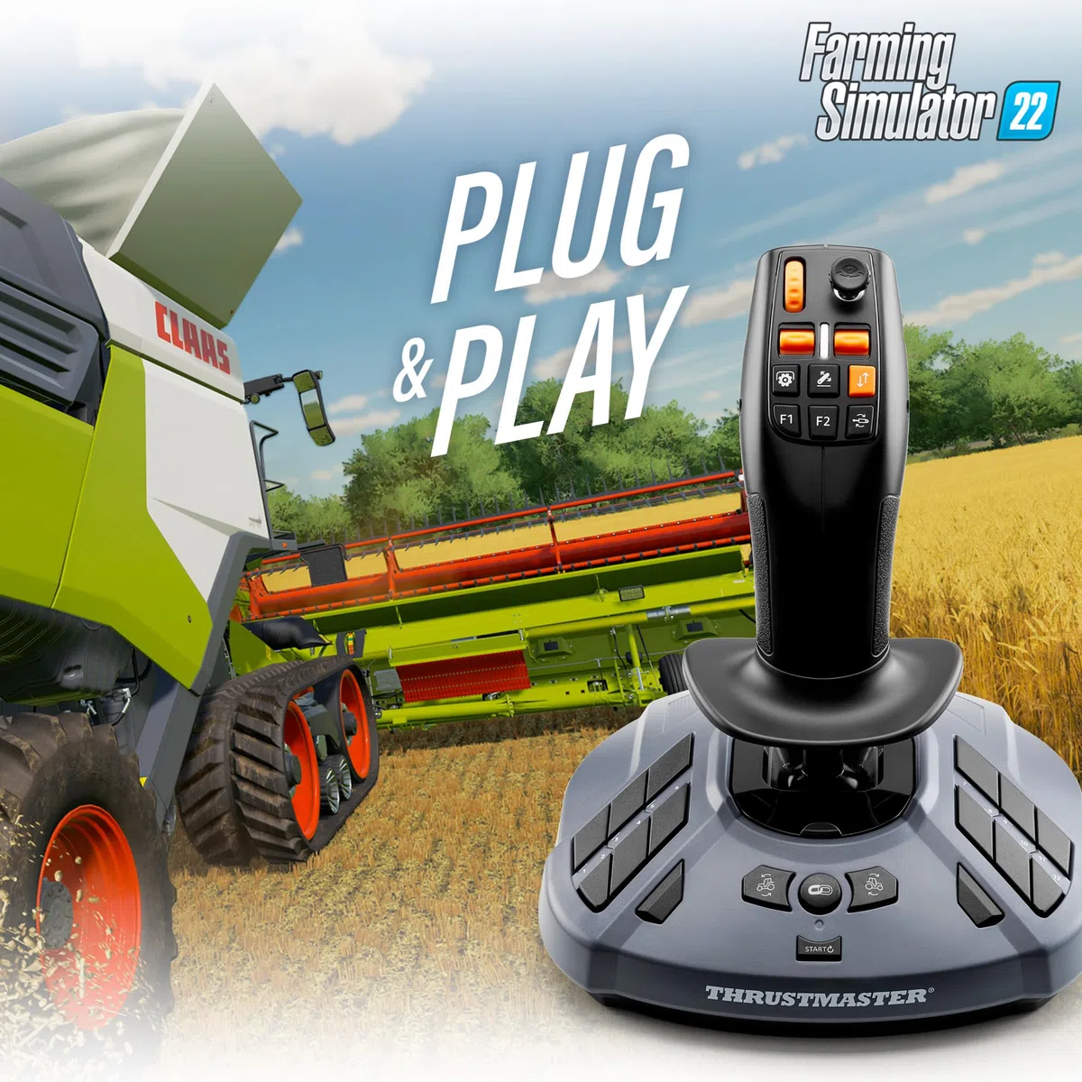 Thrustmaster SimTask FarmStick – Joystick de Simulación para Farming Simulator y Construcción, 33 Botones, Sensores Magnéticos H.E.A.R.T, Diseñado en Colaboración con Giants Software, PC