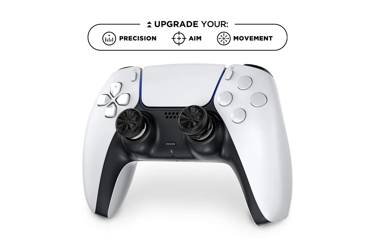 KontrolFreek Aim Boost Kit para Mando de PlayStation 5 (PS5) y PlayStation 4 (PS4) | Incluye palancas de Rendimiento y Anillos de precisión | Black Galaxy Edition